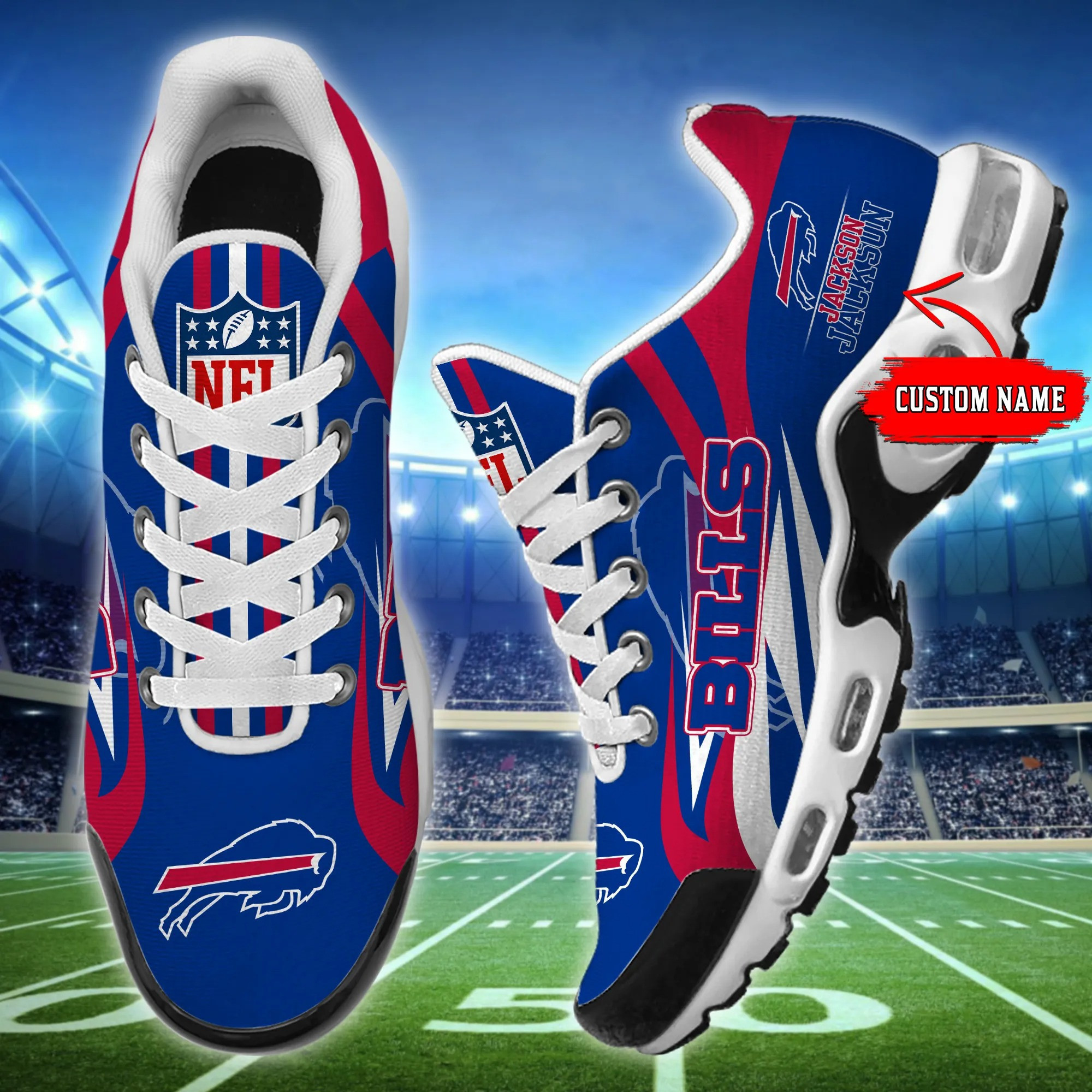 buffalo bills personalized plus t n youth sneakers bg83 ldai2
