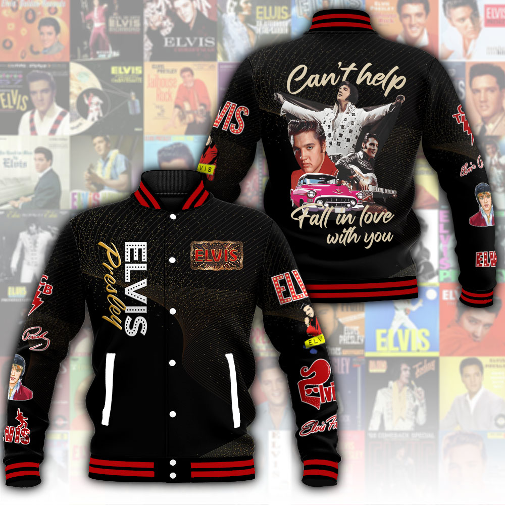 cant help fall in love with you elvis presley baseball jacket odpj8