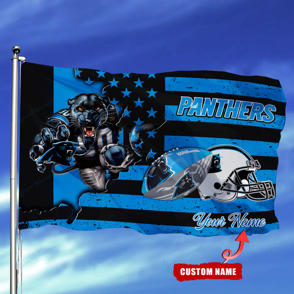 carolina panthers personalized flag 108 qec1k