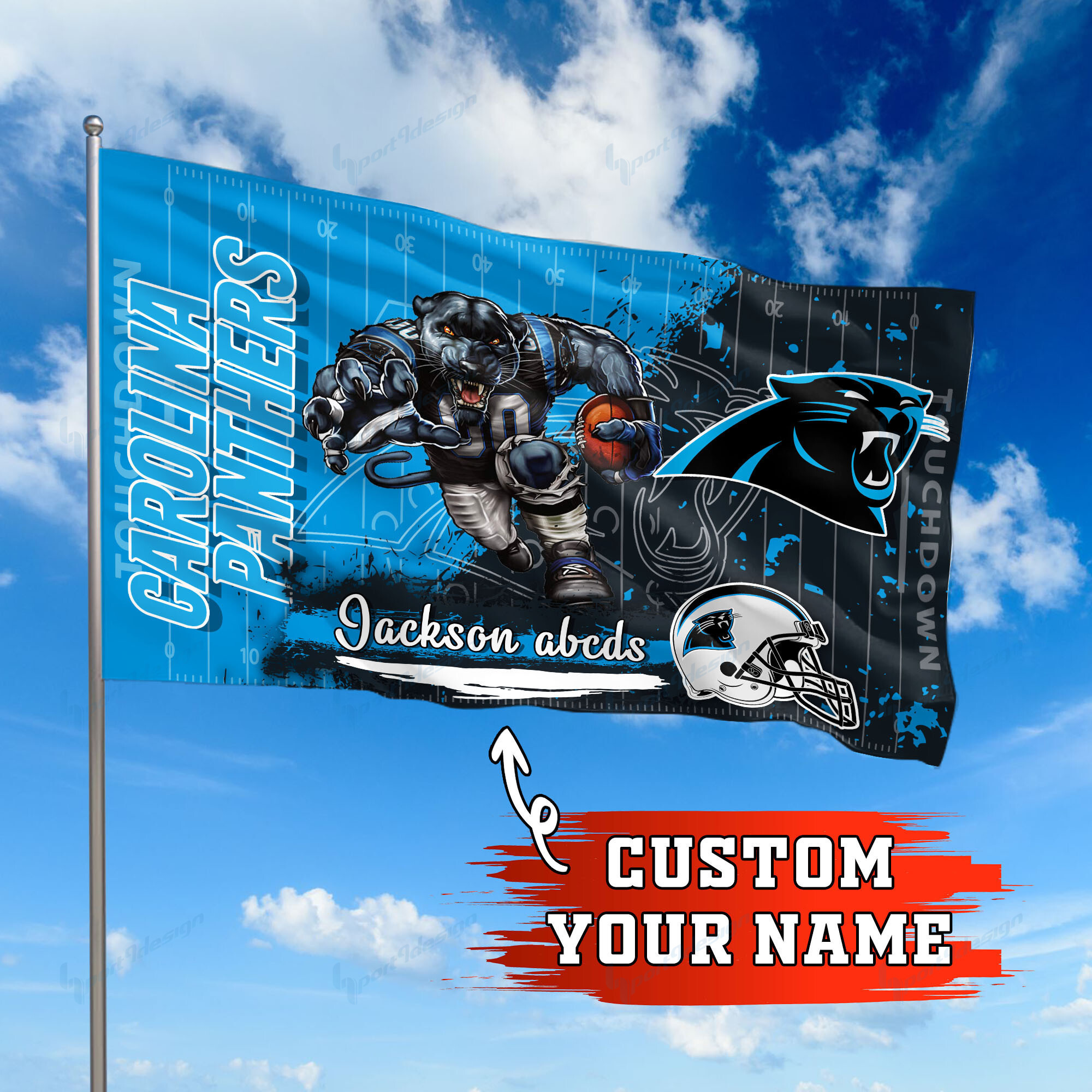 carolina panthers personalized flag 241 fhhcv