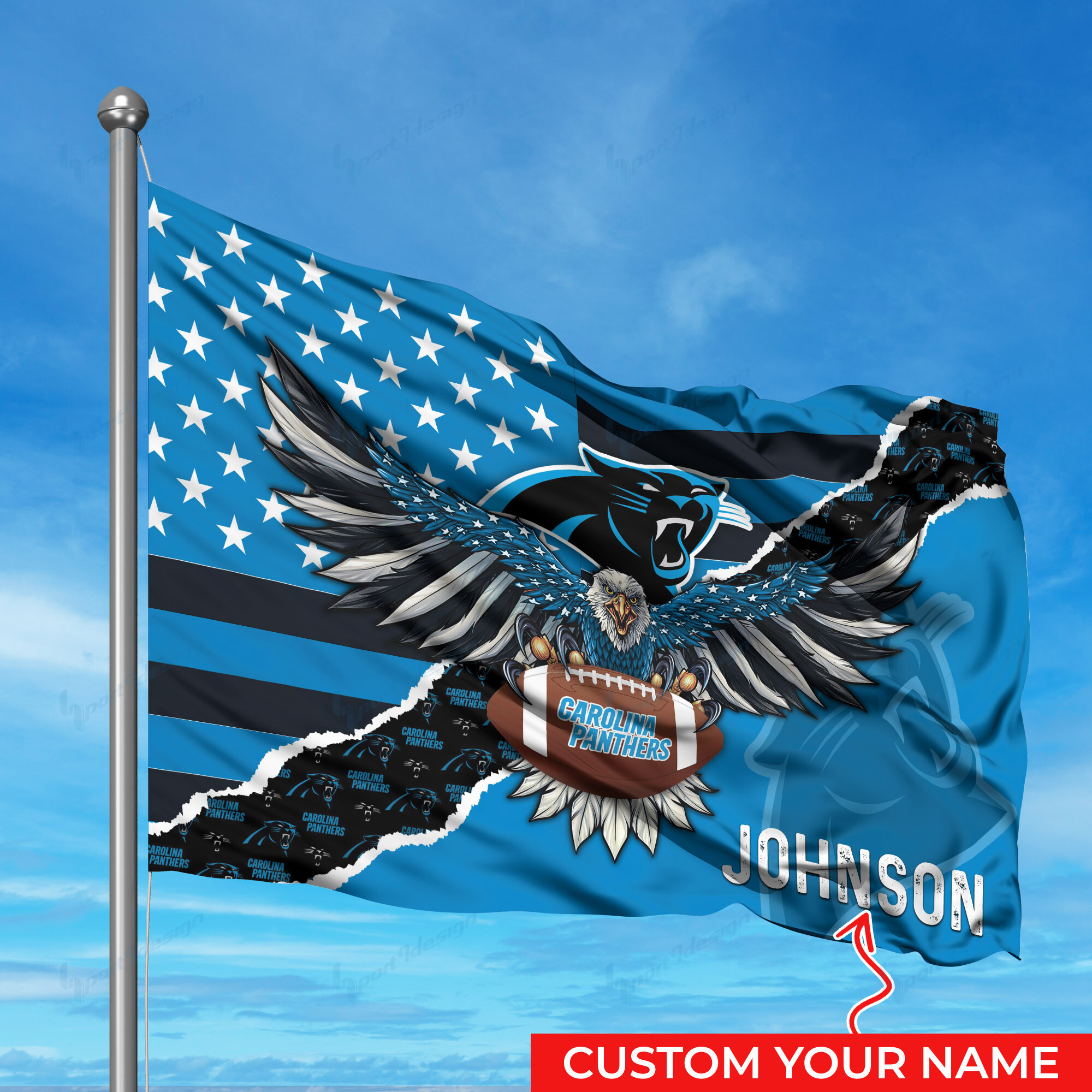 carolina panthers personalized flag 279 csake