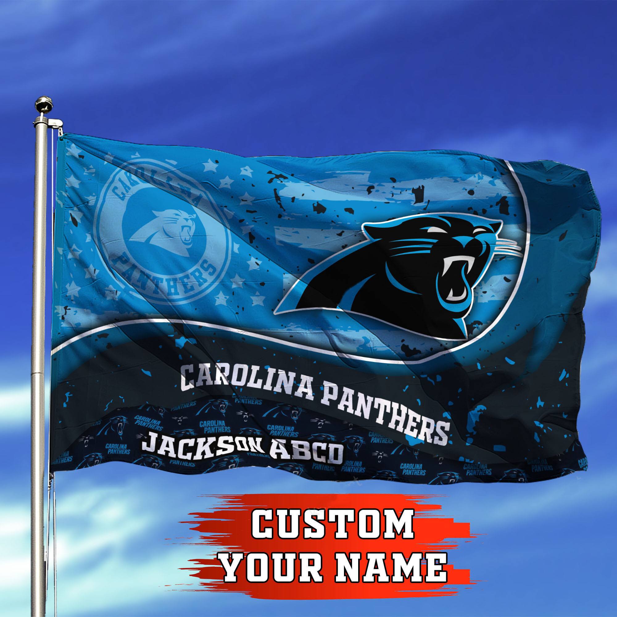 carolina panthers personalized flag 309 bfujr