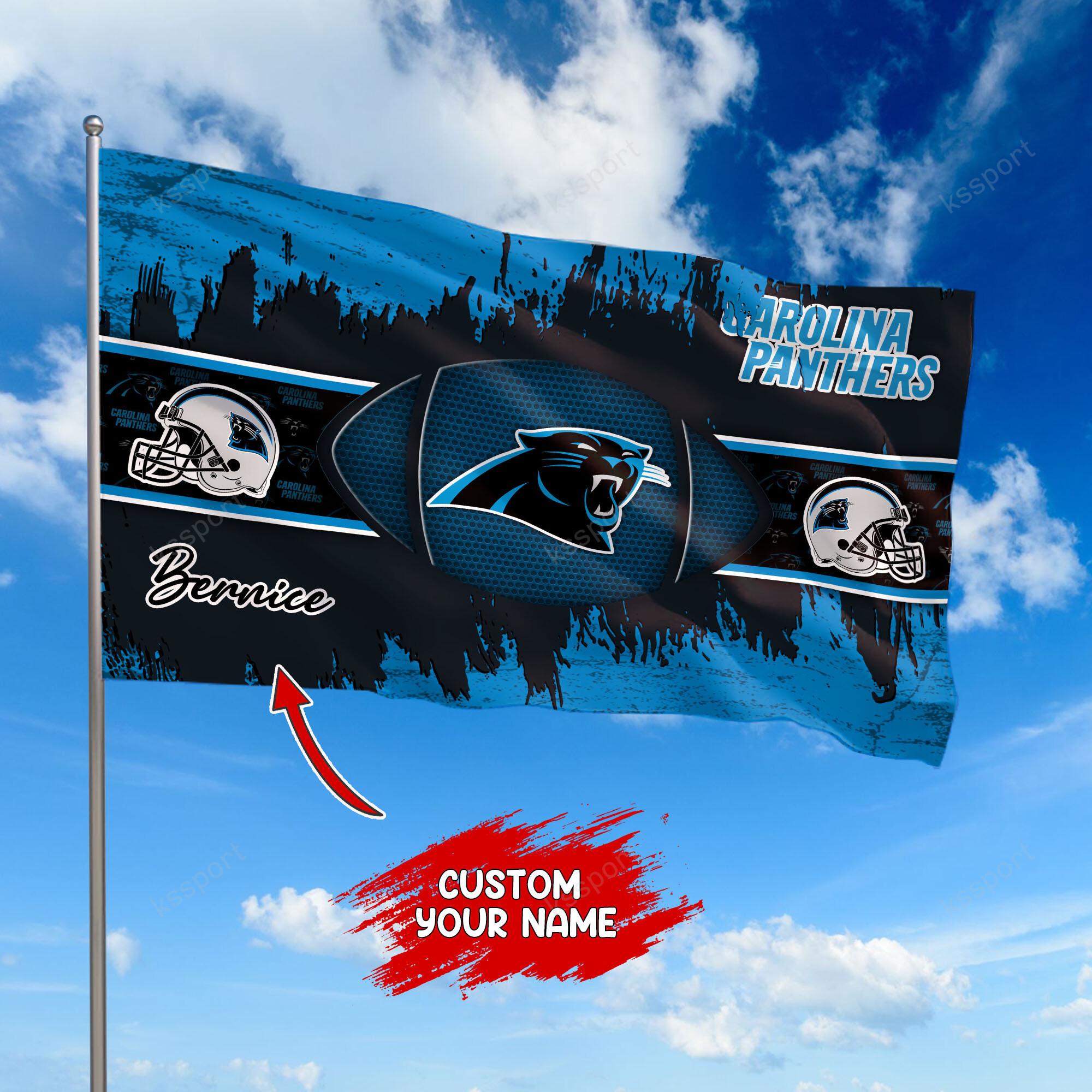 carolina panthers personalized flag 377 berko