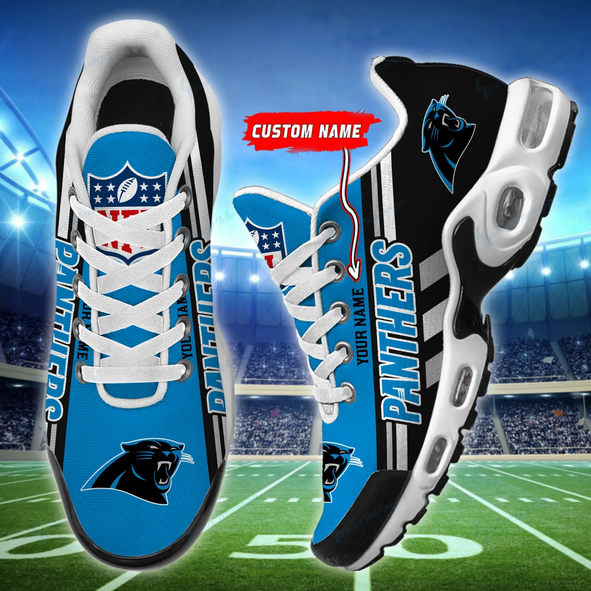 carolina panthers personalized plus t n youth sneakers bg52 ddq9a