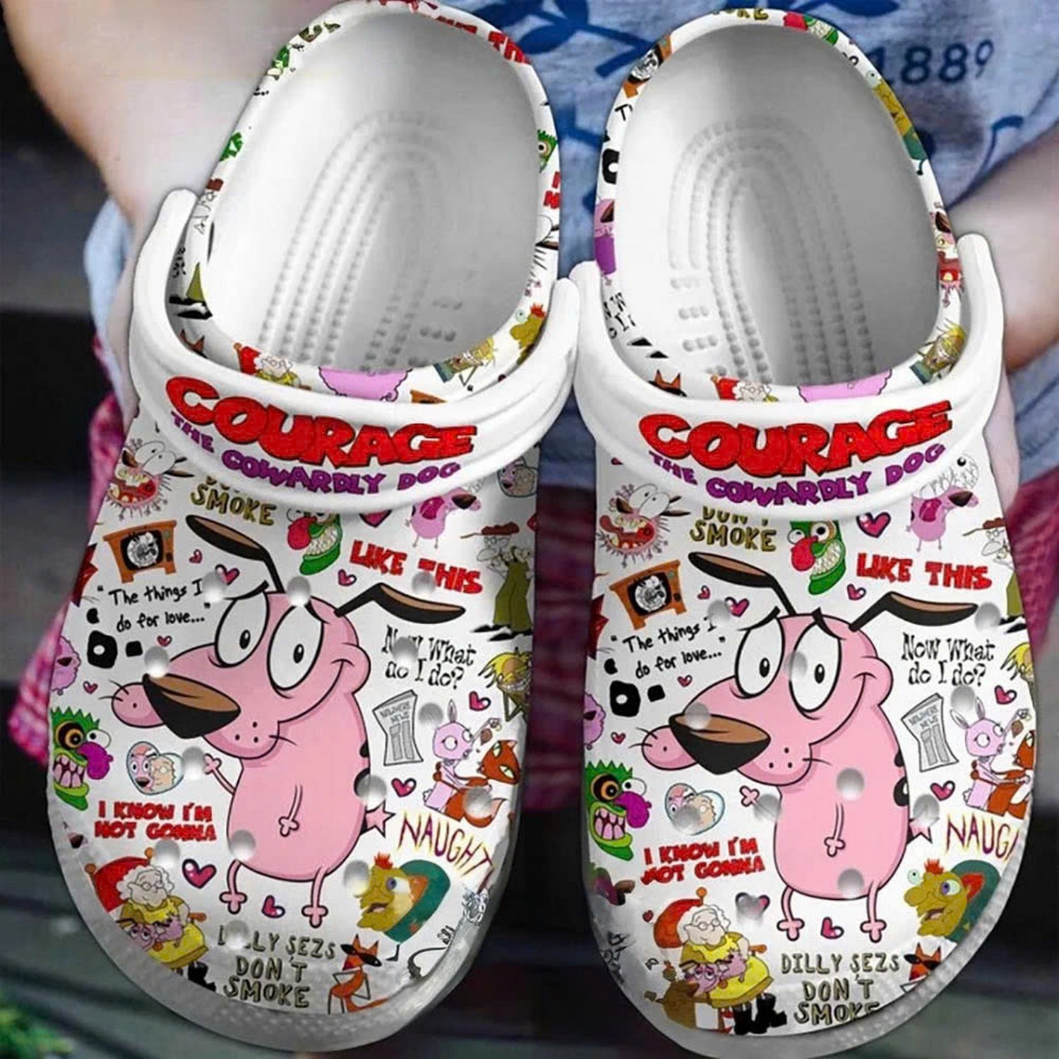 cartoon courage the cowardly dog clogs for kids and adults 1q5ig