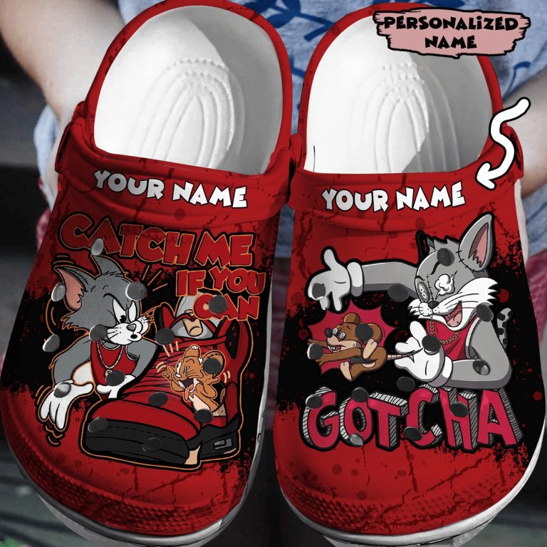 catch me if you can tom and jerry red clogs for kids 26 adults te5sx