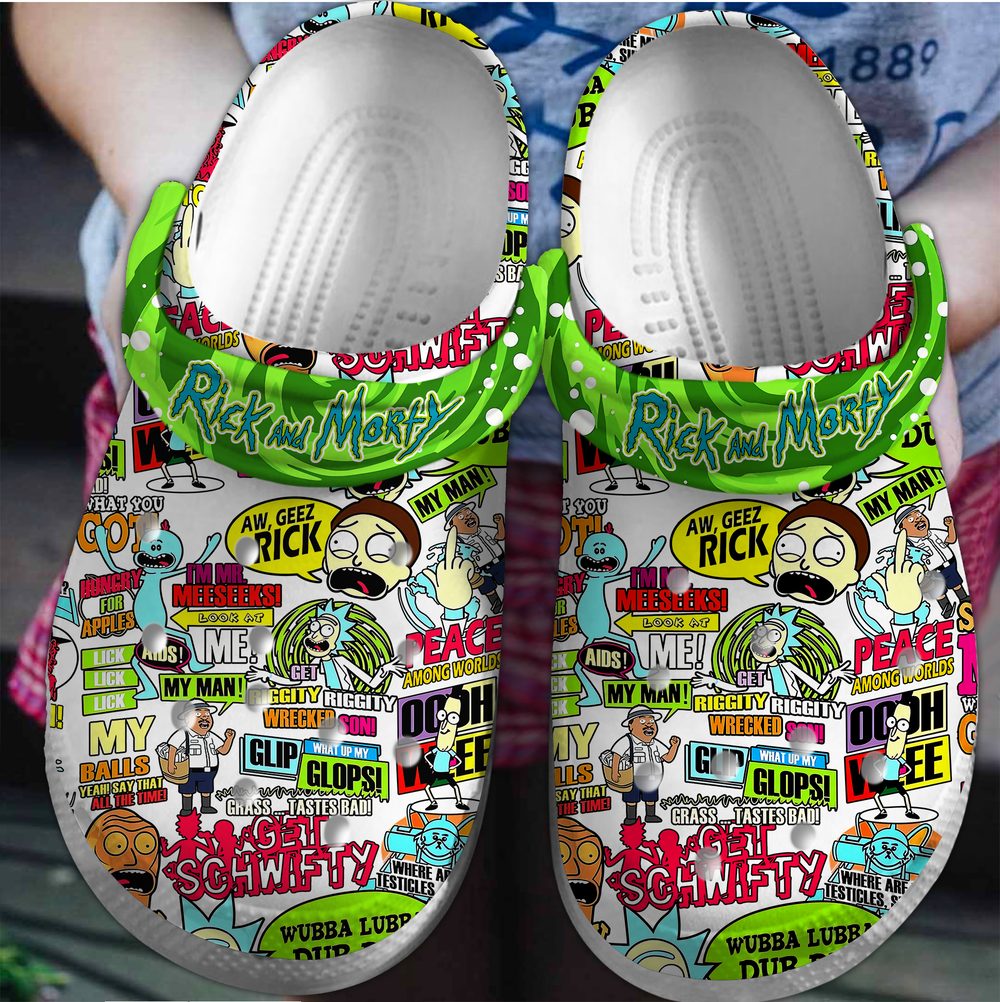 chaostic 26 funny sandals rick and morty cartoon clogs for kids and adults 8y2mn