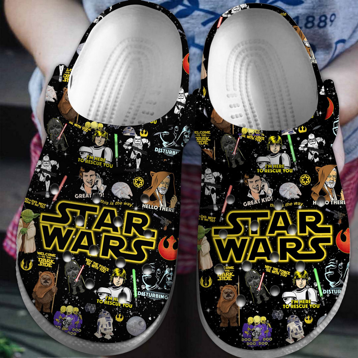 charactors star wars movie black clogs for kids and adults fast shipping 4odo5