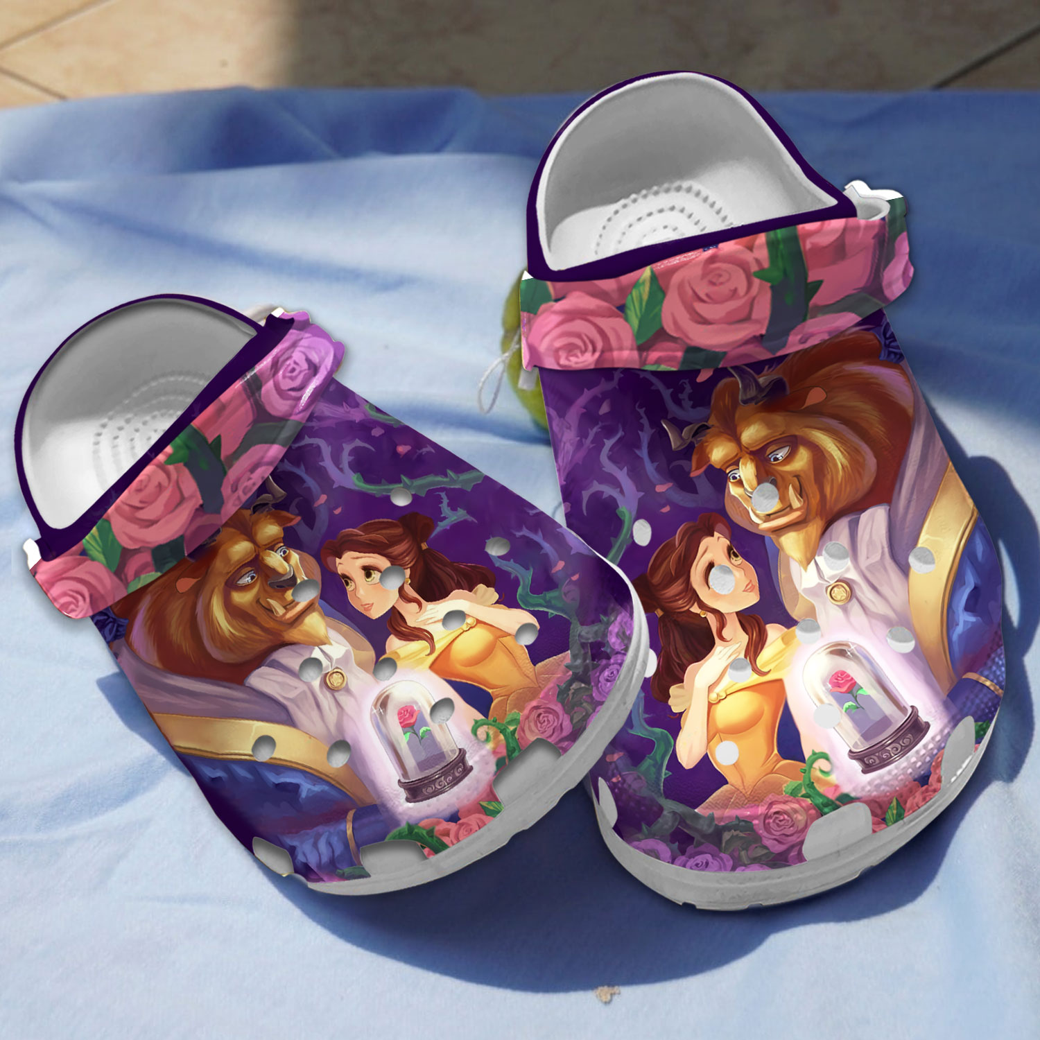 charming night with beauty and the beast cartoon clogs fast shipping worldwide zpvog