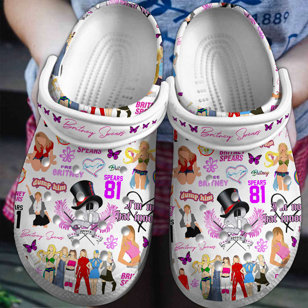 charming white slippers britney spears music clogs fast shipping worldwide 0olyt