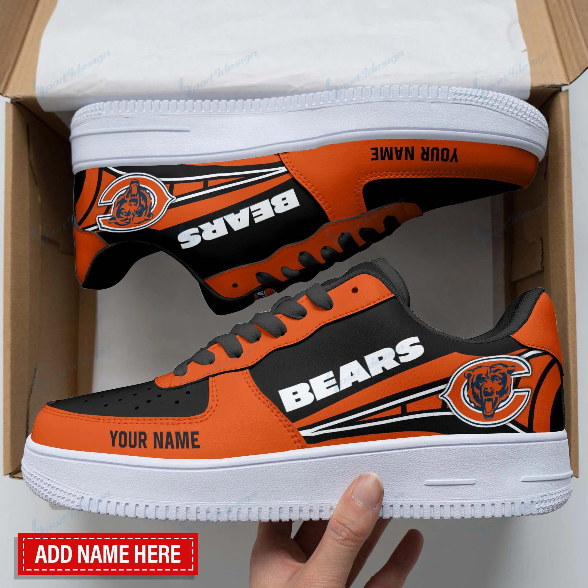 chicago bears personalized af1 shoes bg109 3sz79