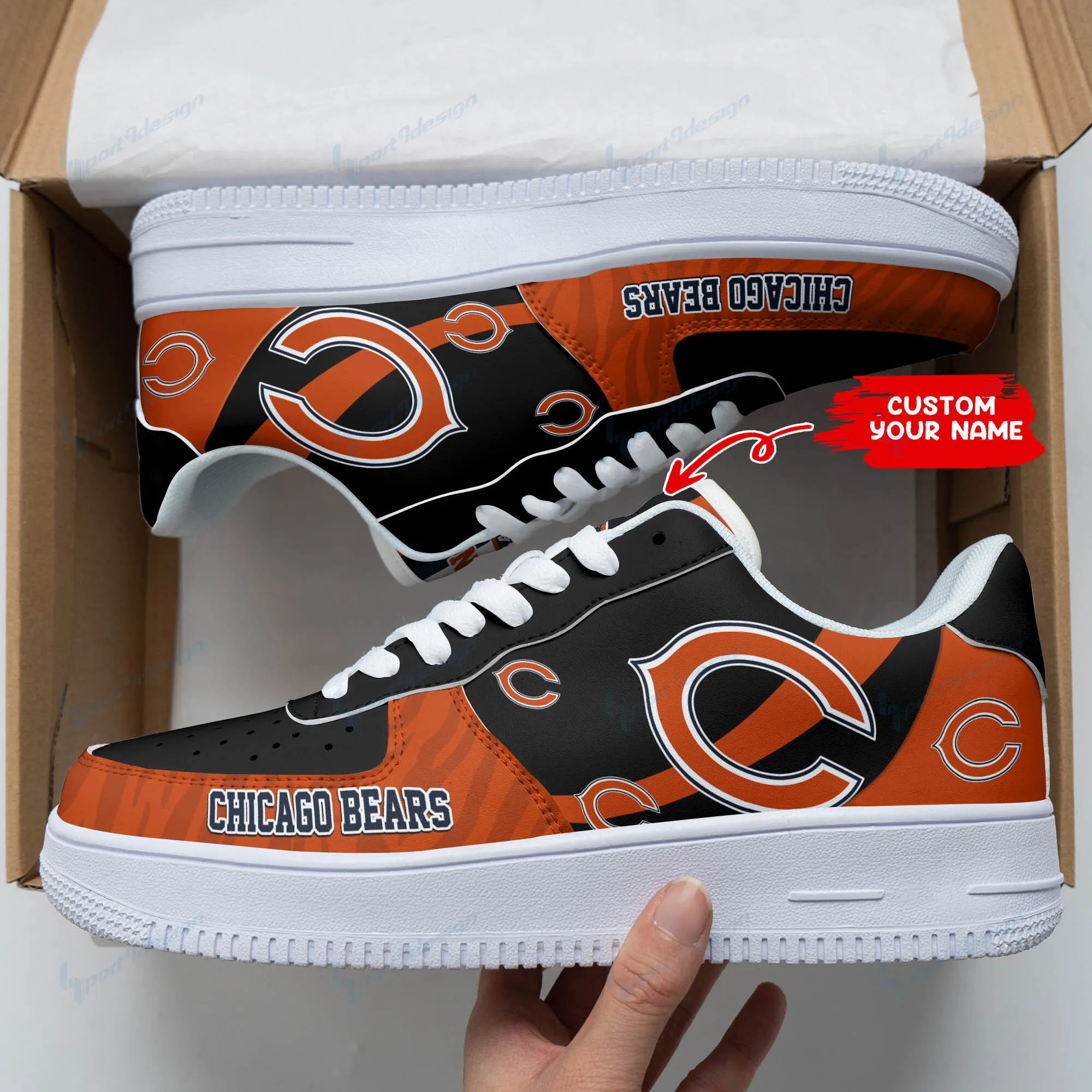chicago bears personalized af1 shoes bg148 q18lc