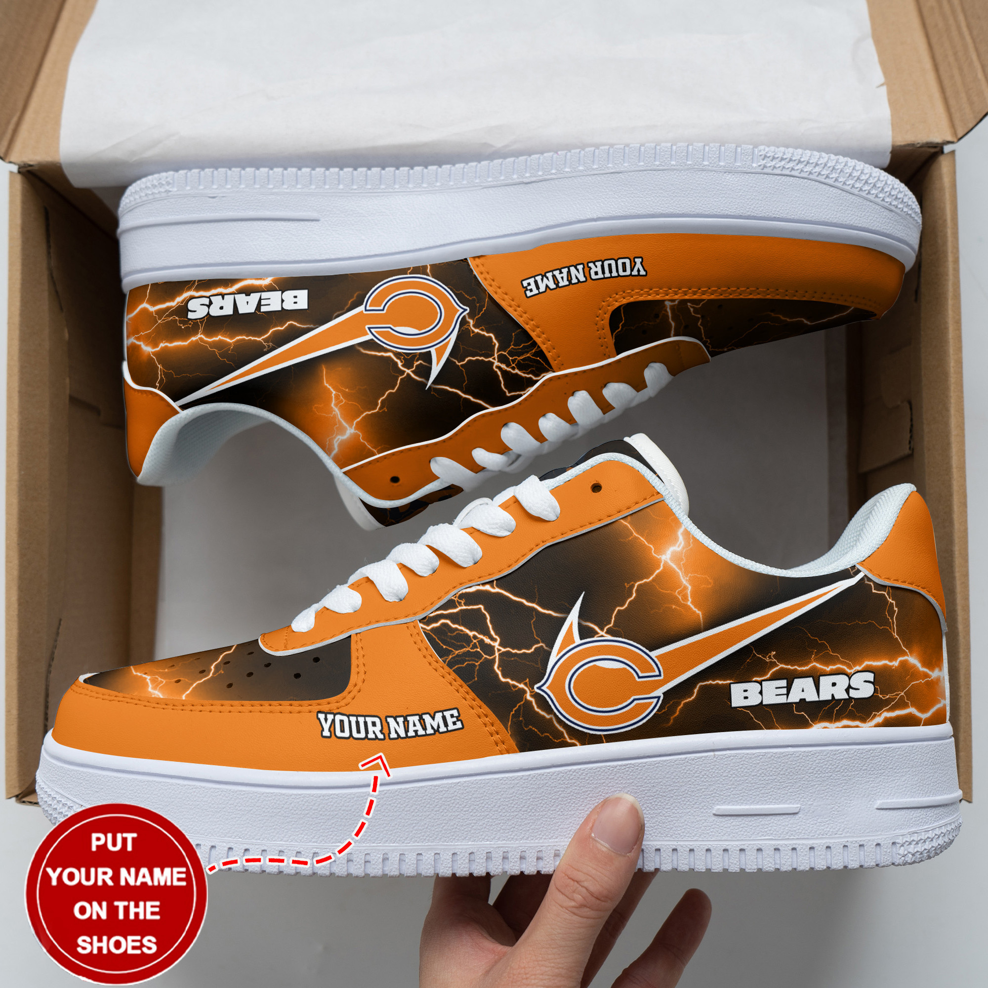 chicago bears personalized af1 shoes bg259 do1pz