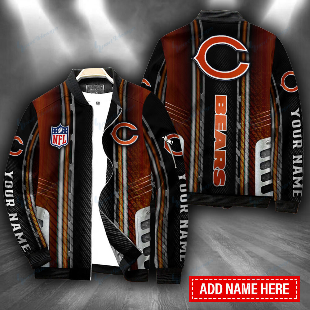 chicago bears personalized bomber jacket bg325 ag2st