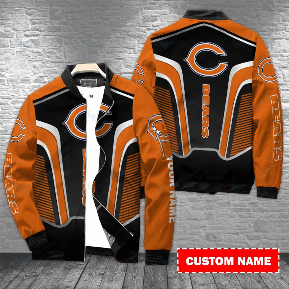 chicago bears personalized bomber jacket bg338 stqv7