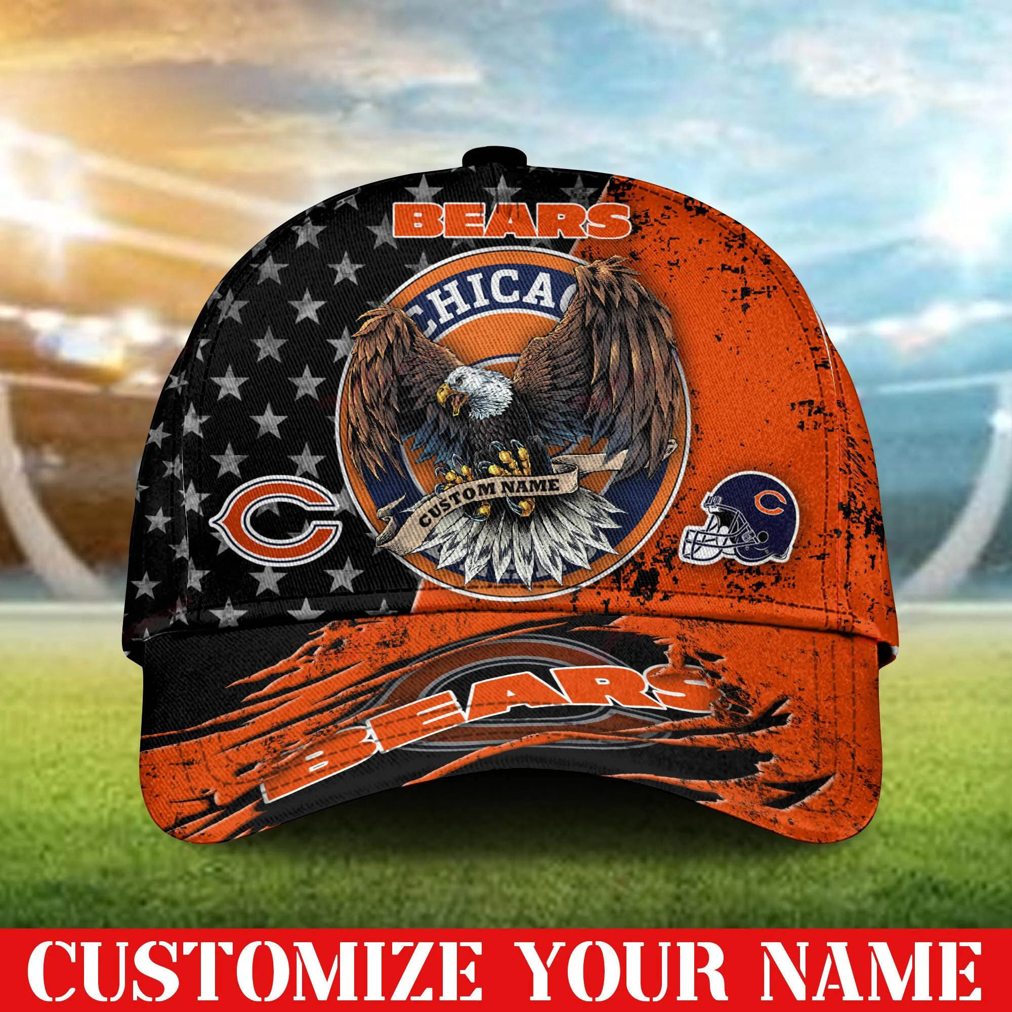 chicago bears personalized classic cap bb378 bywey