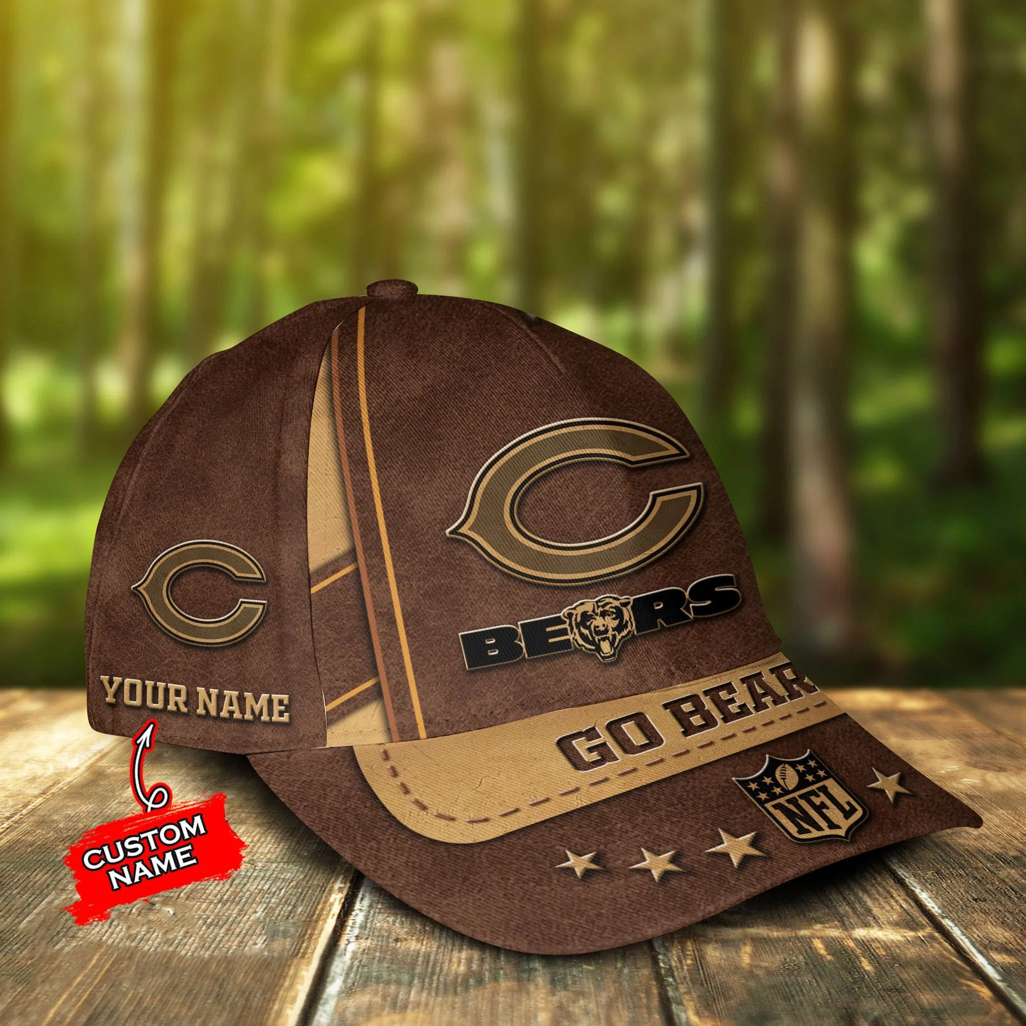 chicago bears personalized classic cap bg867 f8bmz