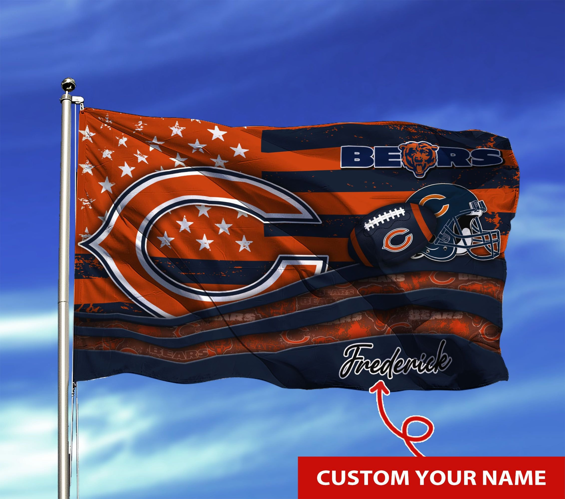 chicago bears personalized flag 05 ndton