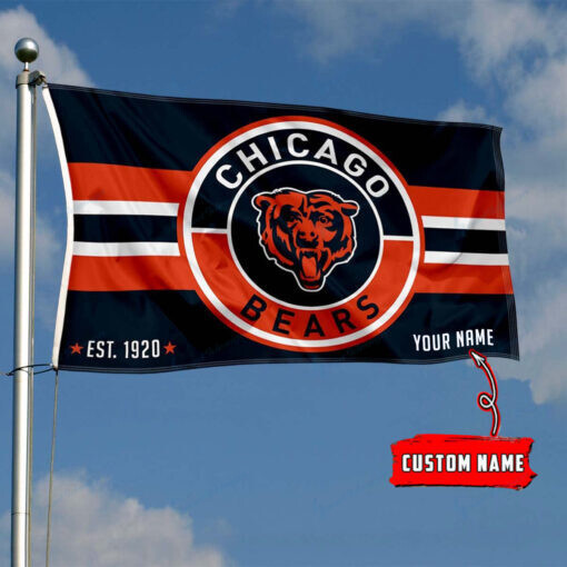 chicago bears personalized flag 172 y7s8y