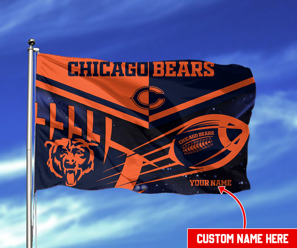 chicago bears personalized flag 346 hbvdn