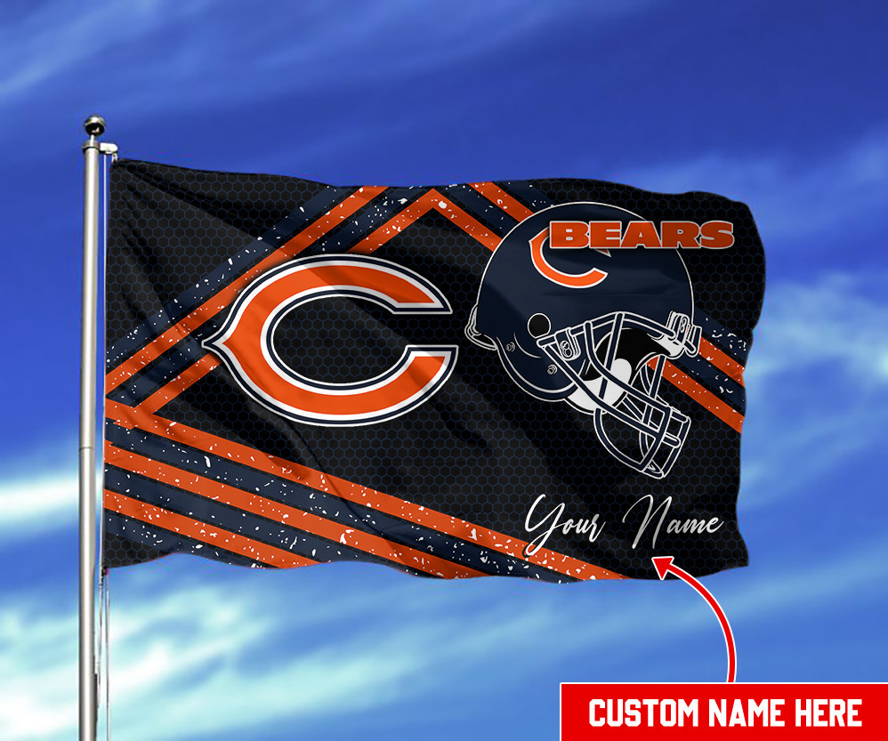 chicago bears personalized flag 368 k2l8i