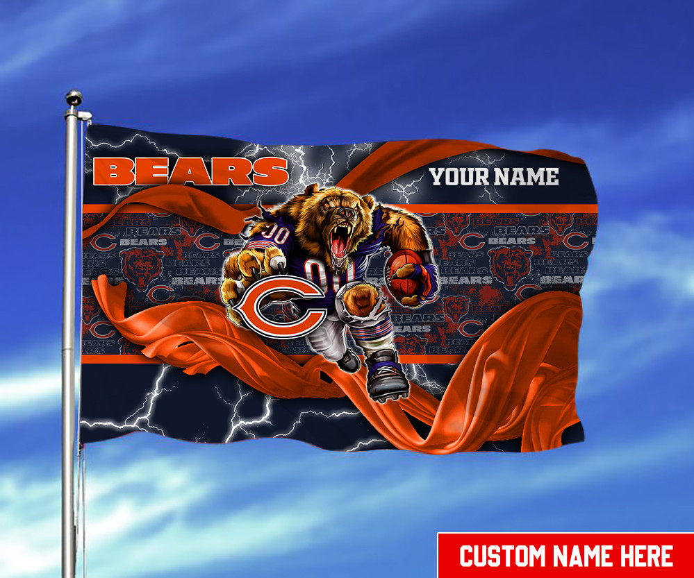 chicago bears personalized flag 478 hih0a