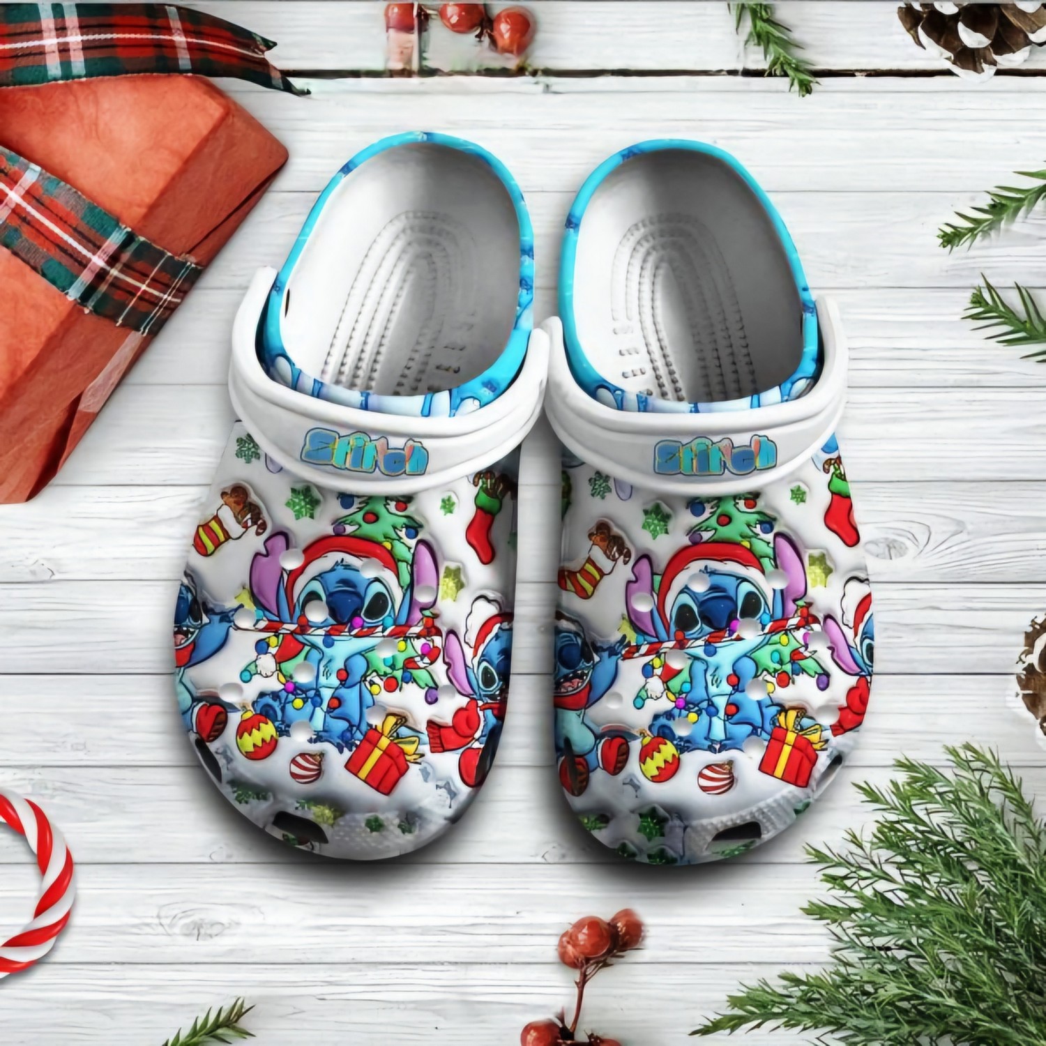 christmas gift stitch white clogs for kids 26 adults lzxzk