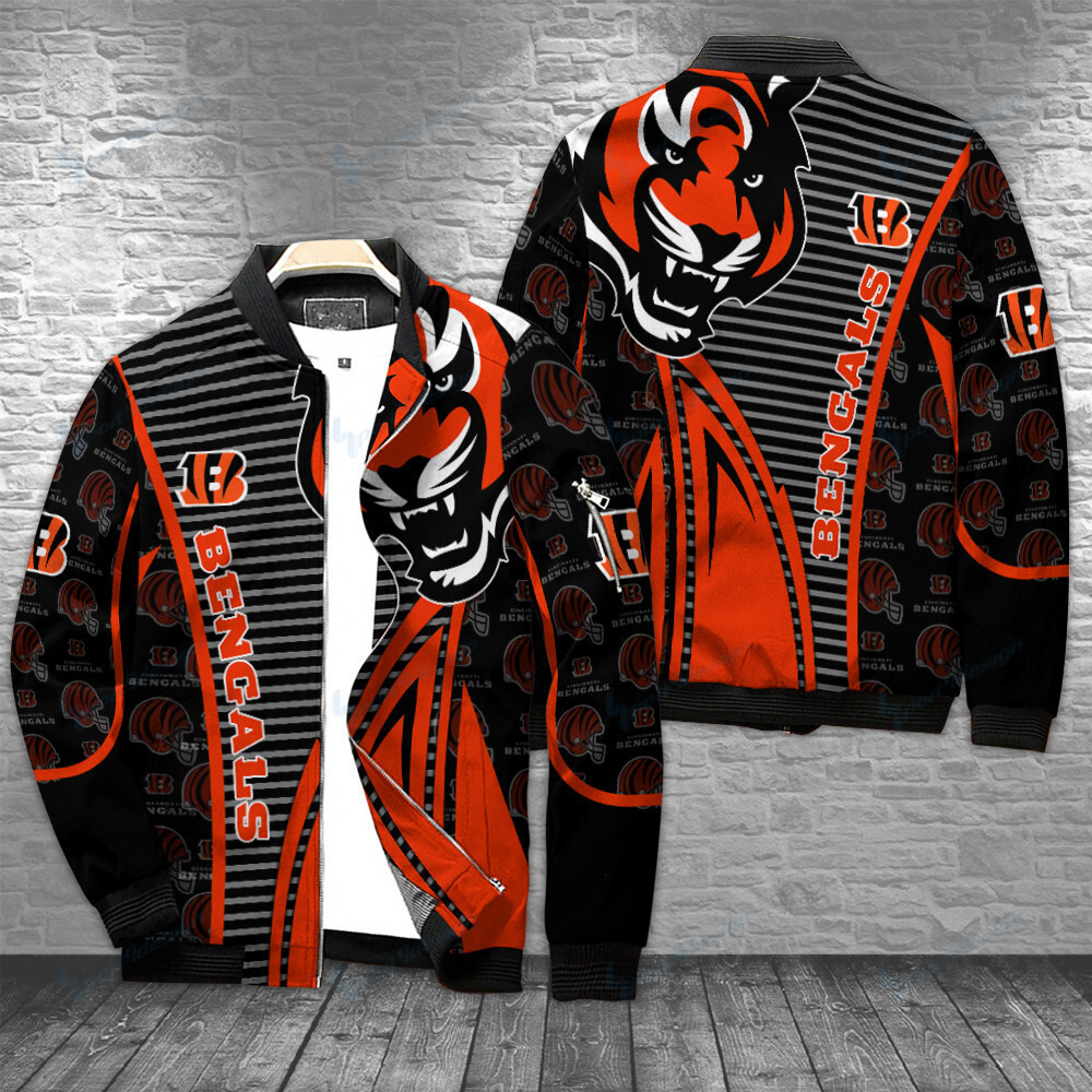 cincinnati bengals bomber jacket bg329 nvecf