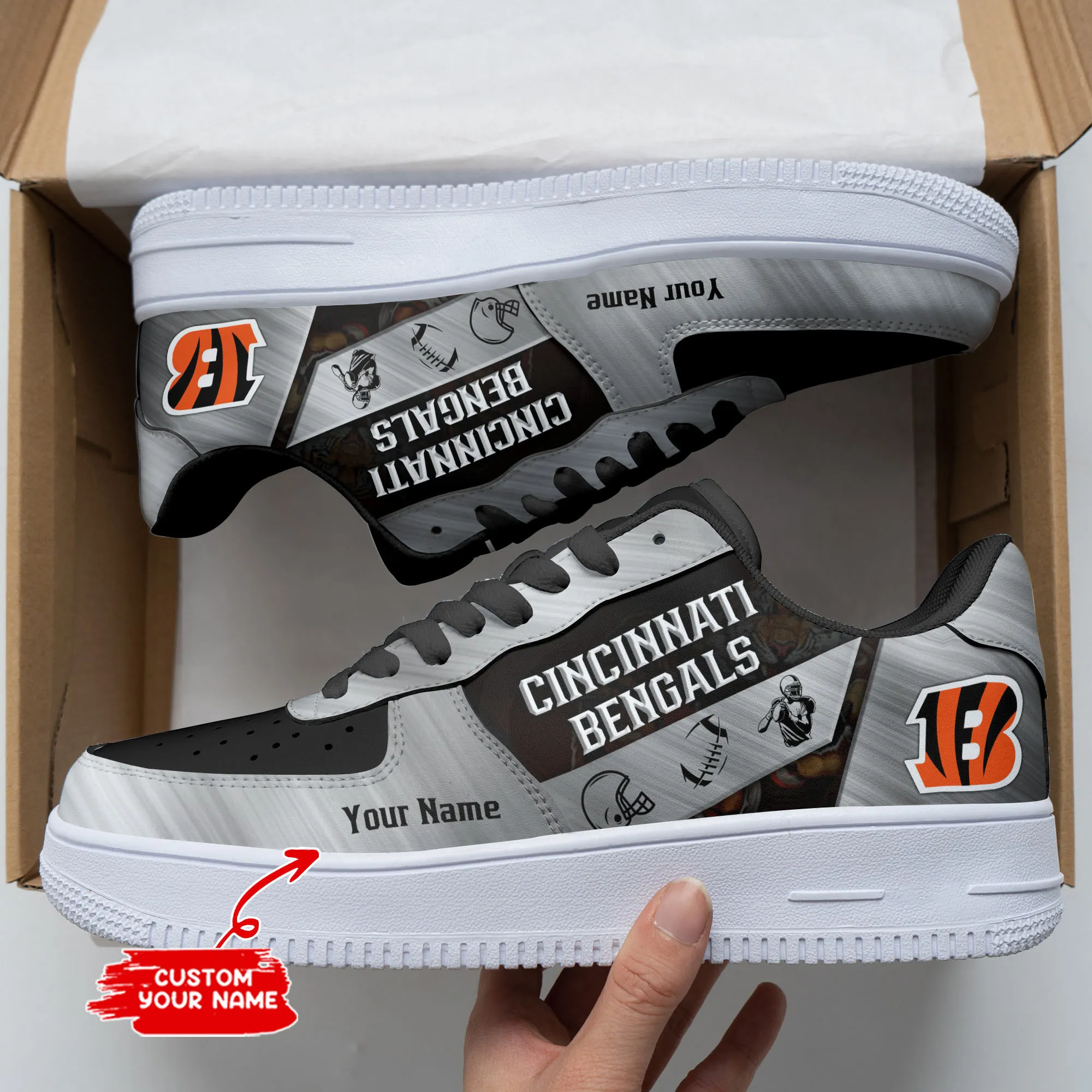 cincinnati bengals personalized af1 shoes bg269 jwc8d