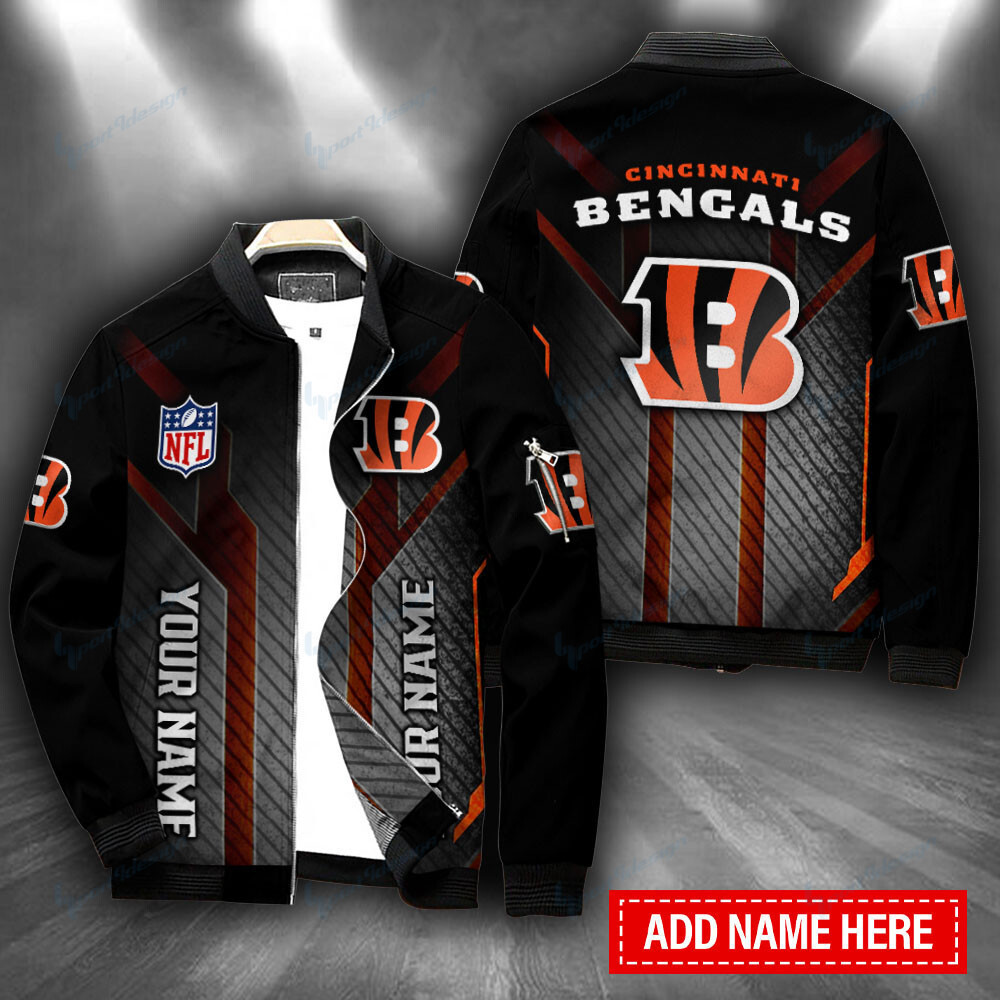 cincinnati bengals personalized bomber jacket bg317 yyrd3