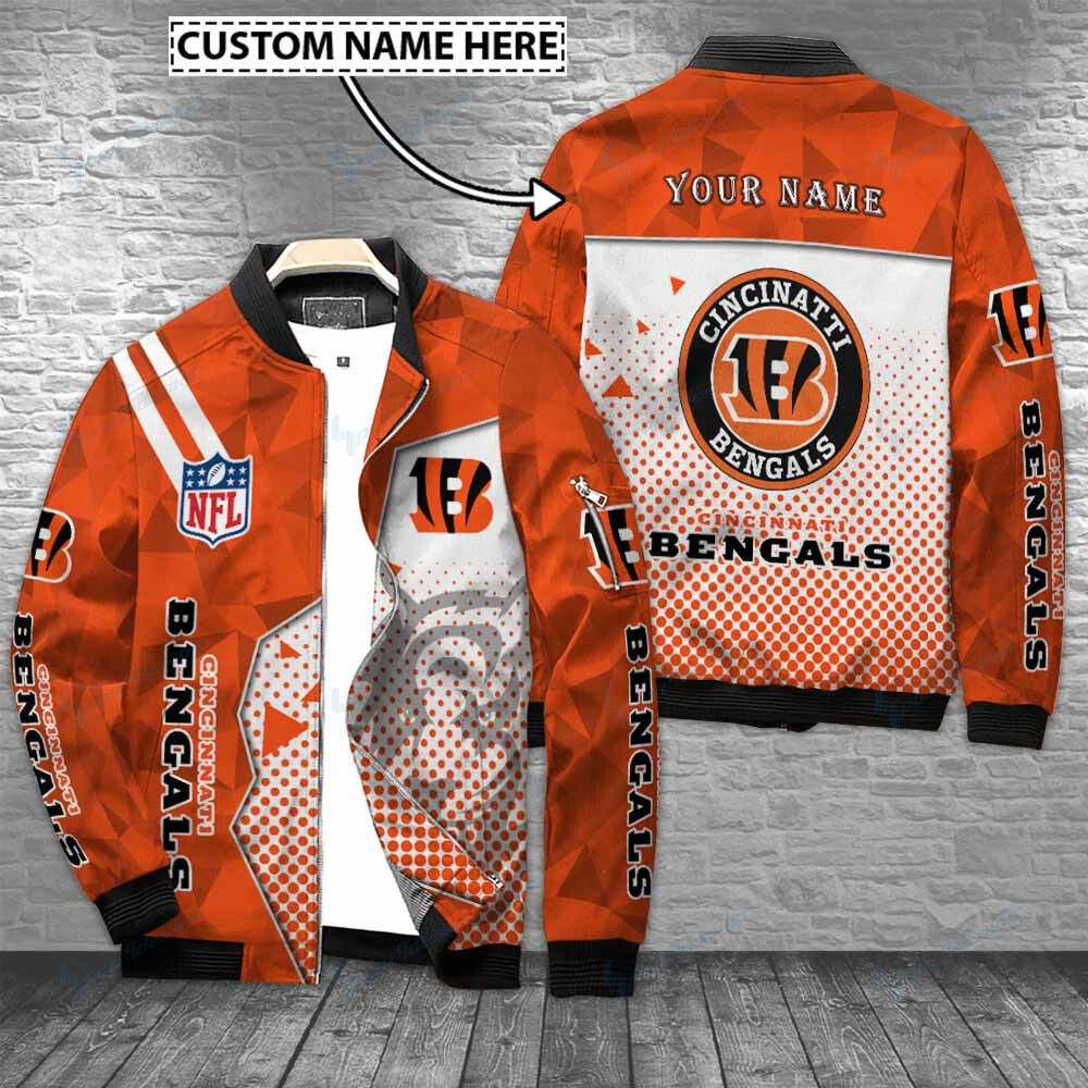 cincinnati bengals personalized bomber jacket bg326 2wzbi
