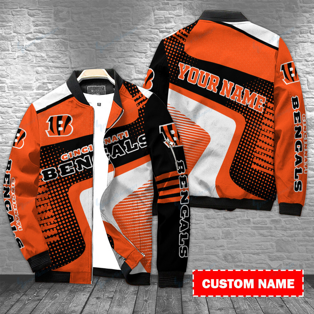 cincinnati bengals personalized bomber jacket bg362 ebmnw