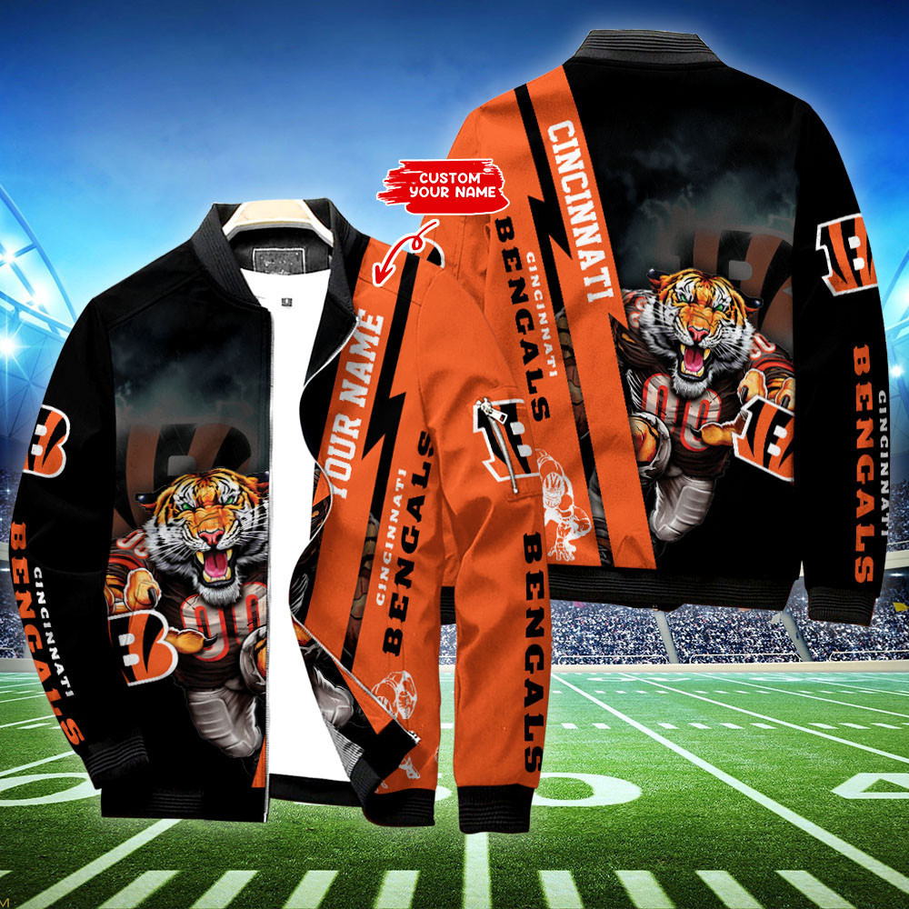 cincinnati bengals personalized bomber jacket bg534 krsfo