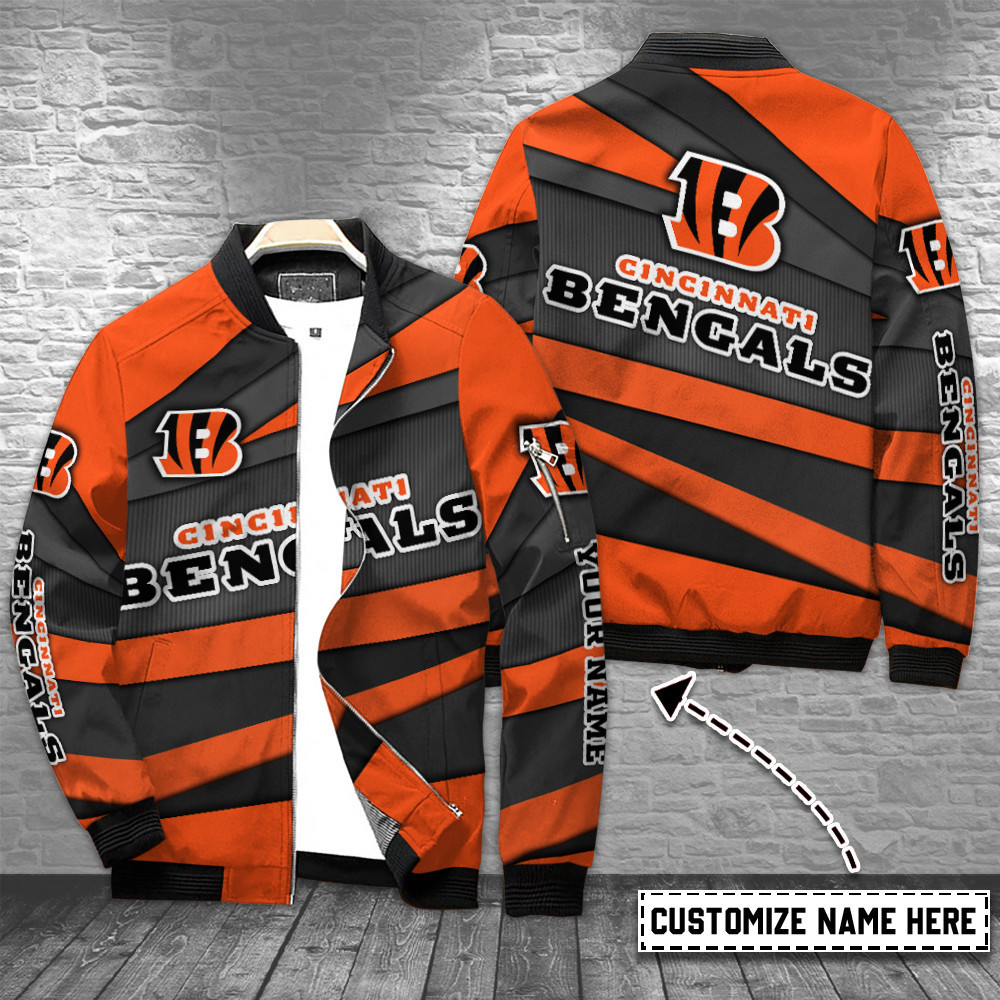 cincinnati bengals personalized bomber jacket bg543 fu35b