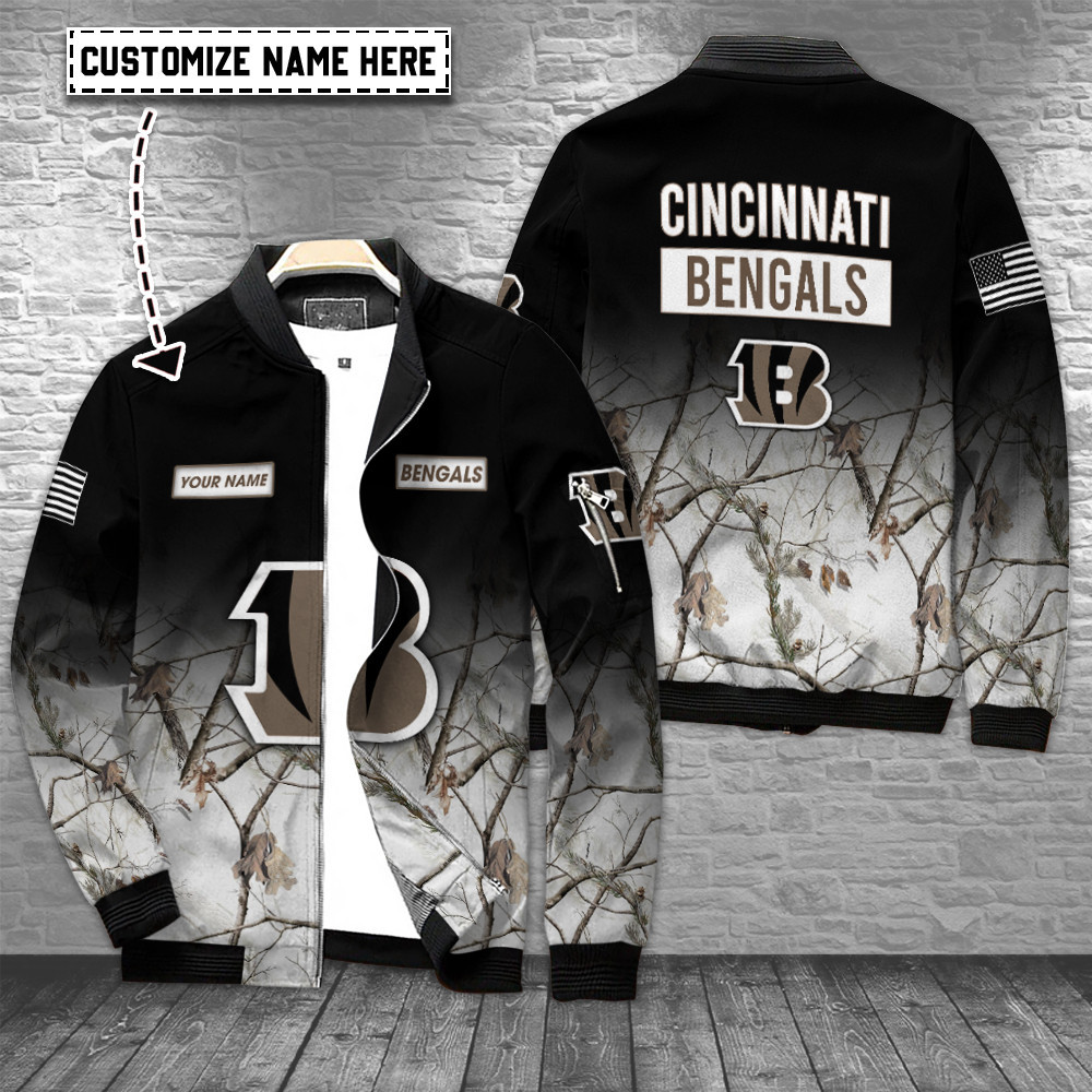 cincinnati bengals personalized bomber jacket bg646 yupfk