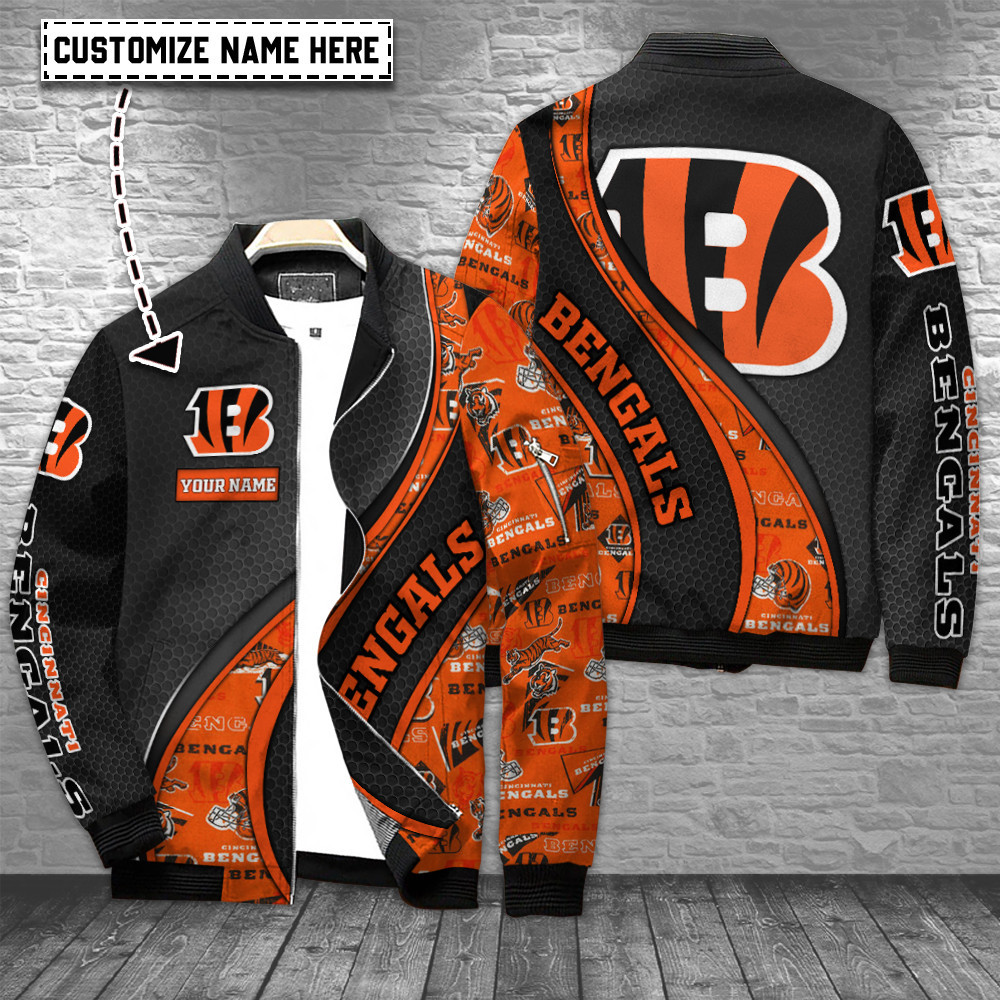 cincinnati bengals personalized bomber jacket bg659 pyk5o
