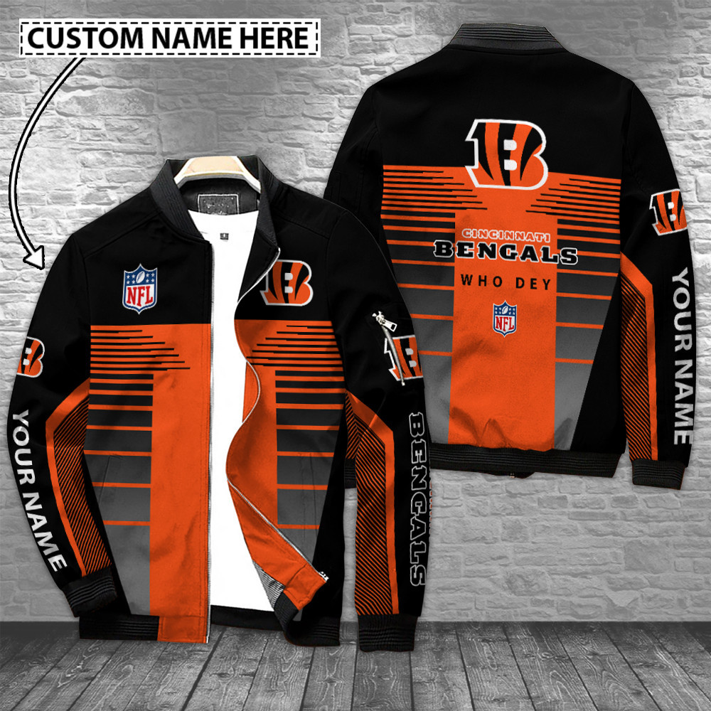 cincinnati bengals personalized bomber jacket bg663 qxwat