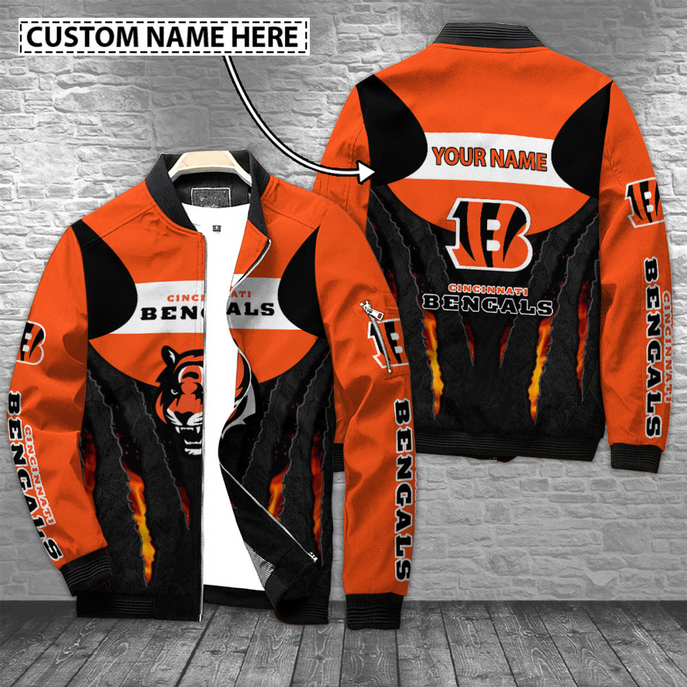 cincinnati bengals personalized bomber jacket bg665 s9bw0