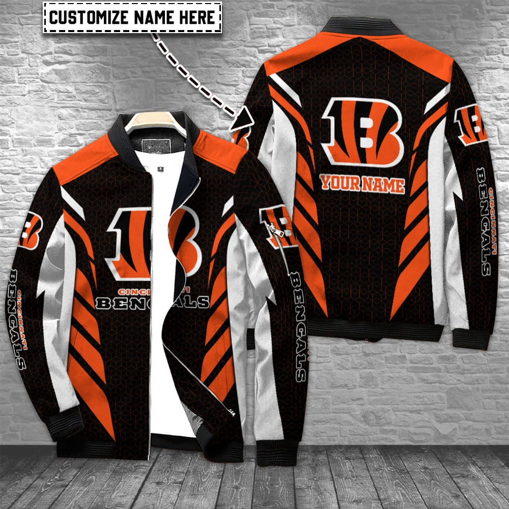 cincinnati bengals personalized bomber jacket bg718 aiuiv