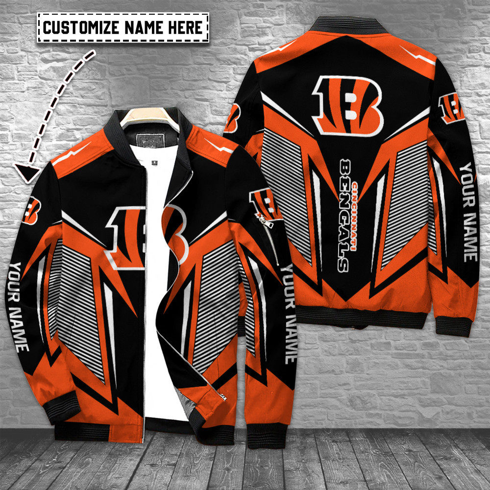 cincinnati bengals personalized bomber jacket bg727 jxzmx