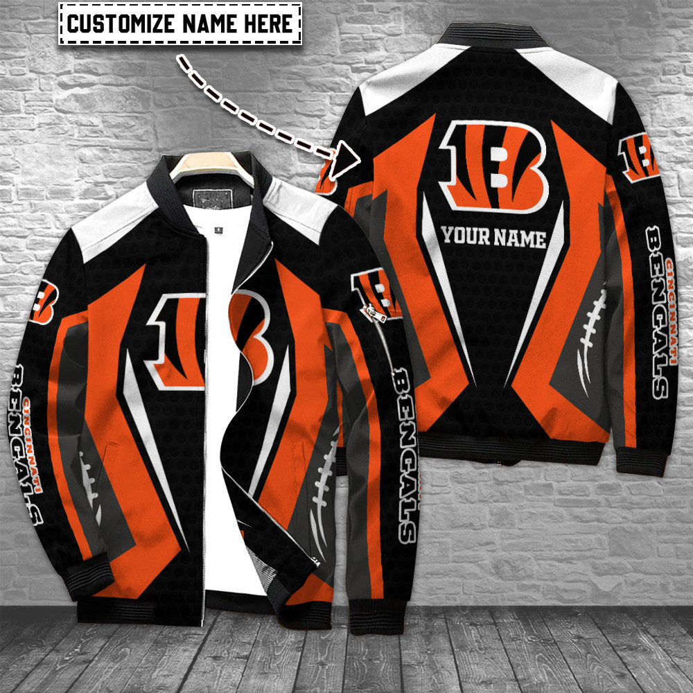 cincinnati bengals personalized bomber jacket bg735 8lplo