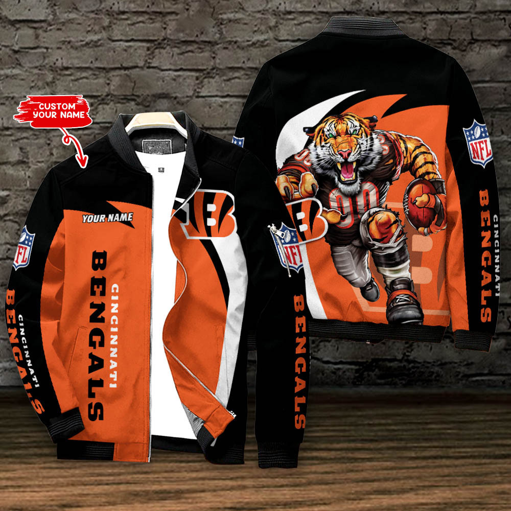 cincinnati bengals personalized bomber jacket bg755 blq4v