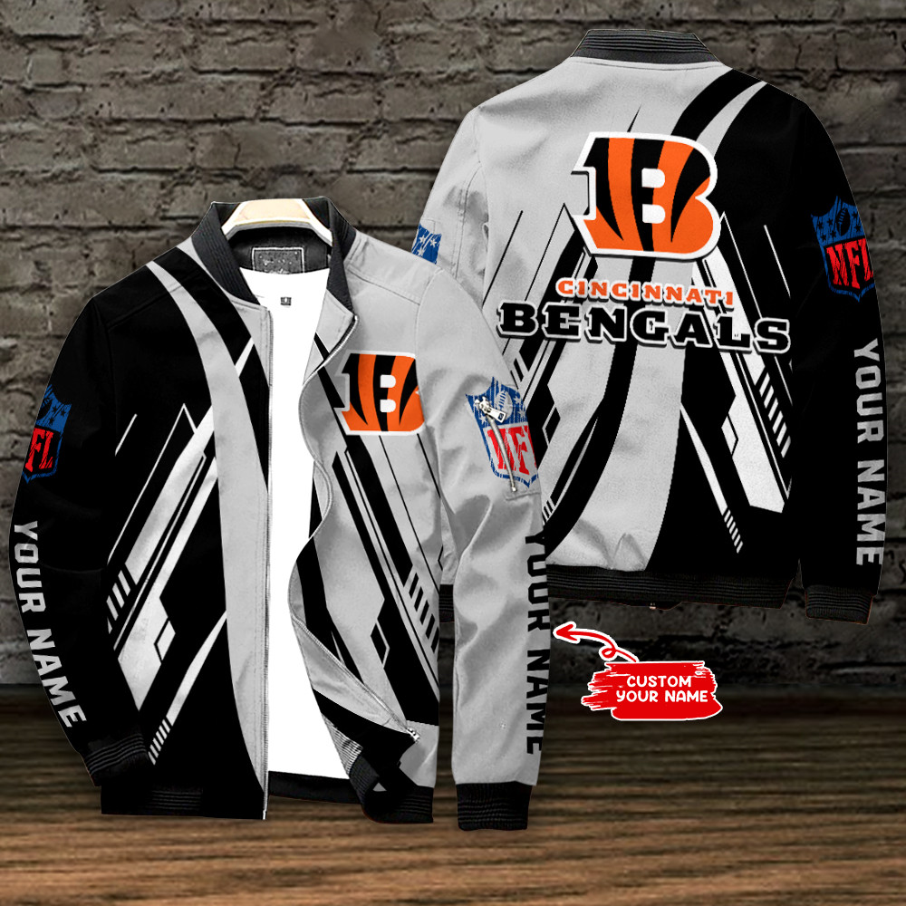cincinnati bengals personalized bomber jacket bg798 slmuo