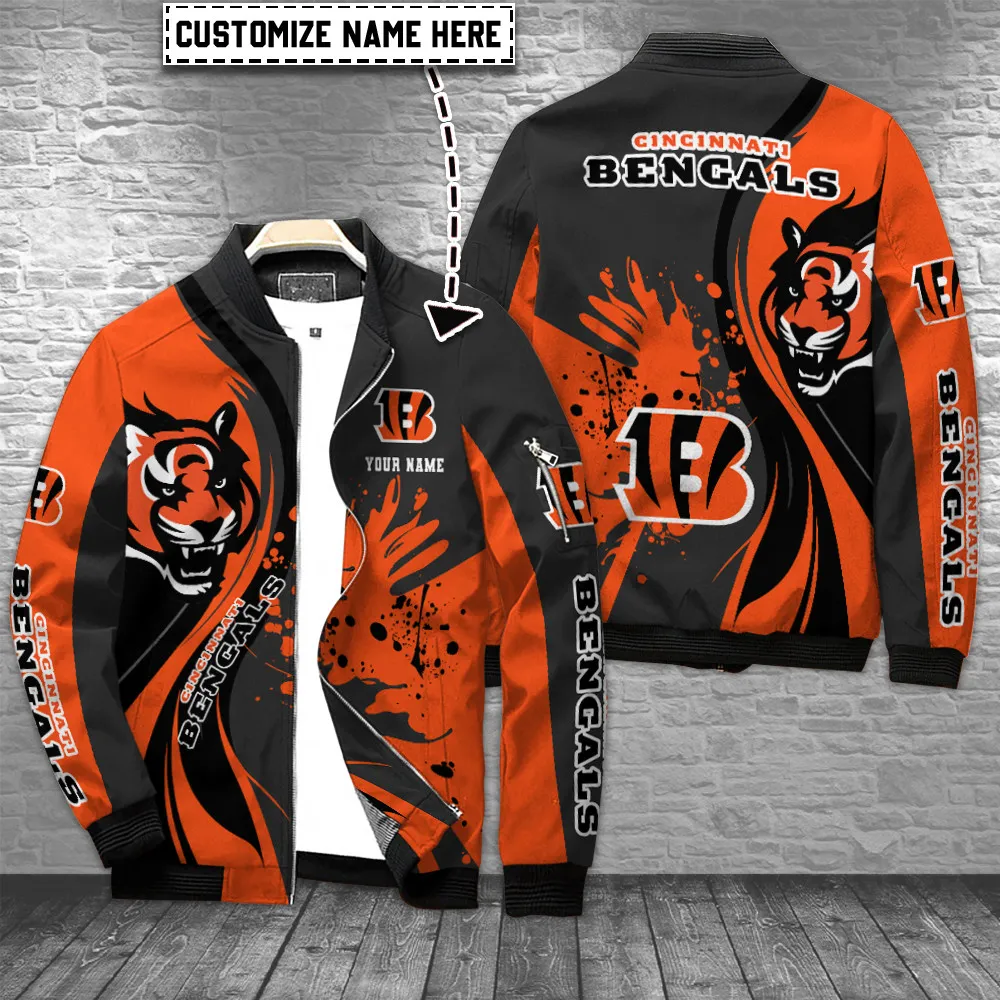 cincinnati bengals personalized bomber jacket bg807 aenc9