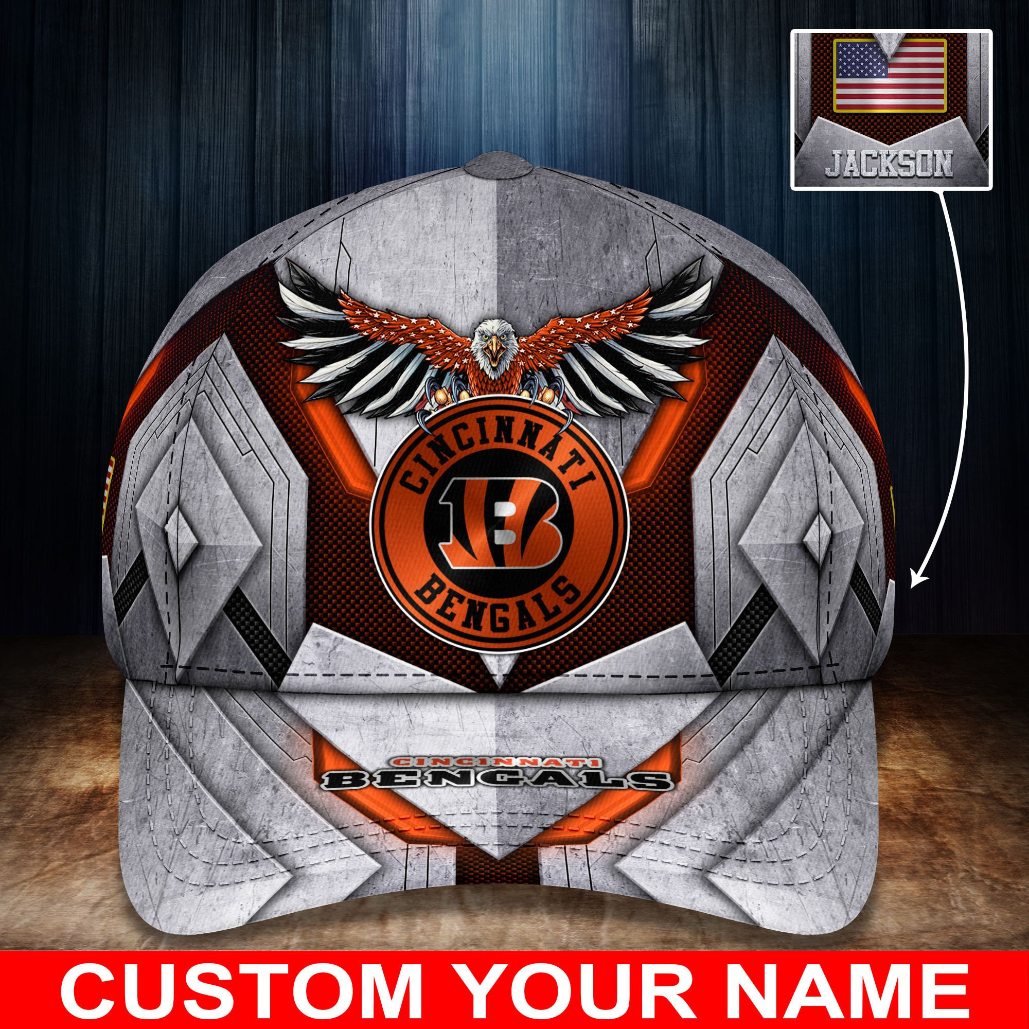 cincinnati bengals personalized classic cap 418 o0pza