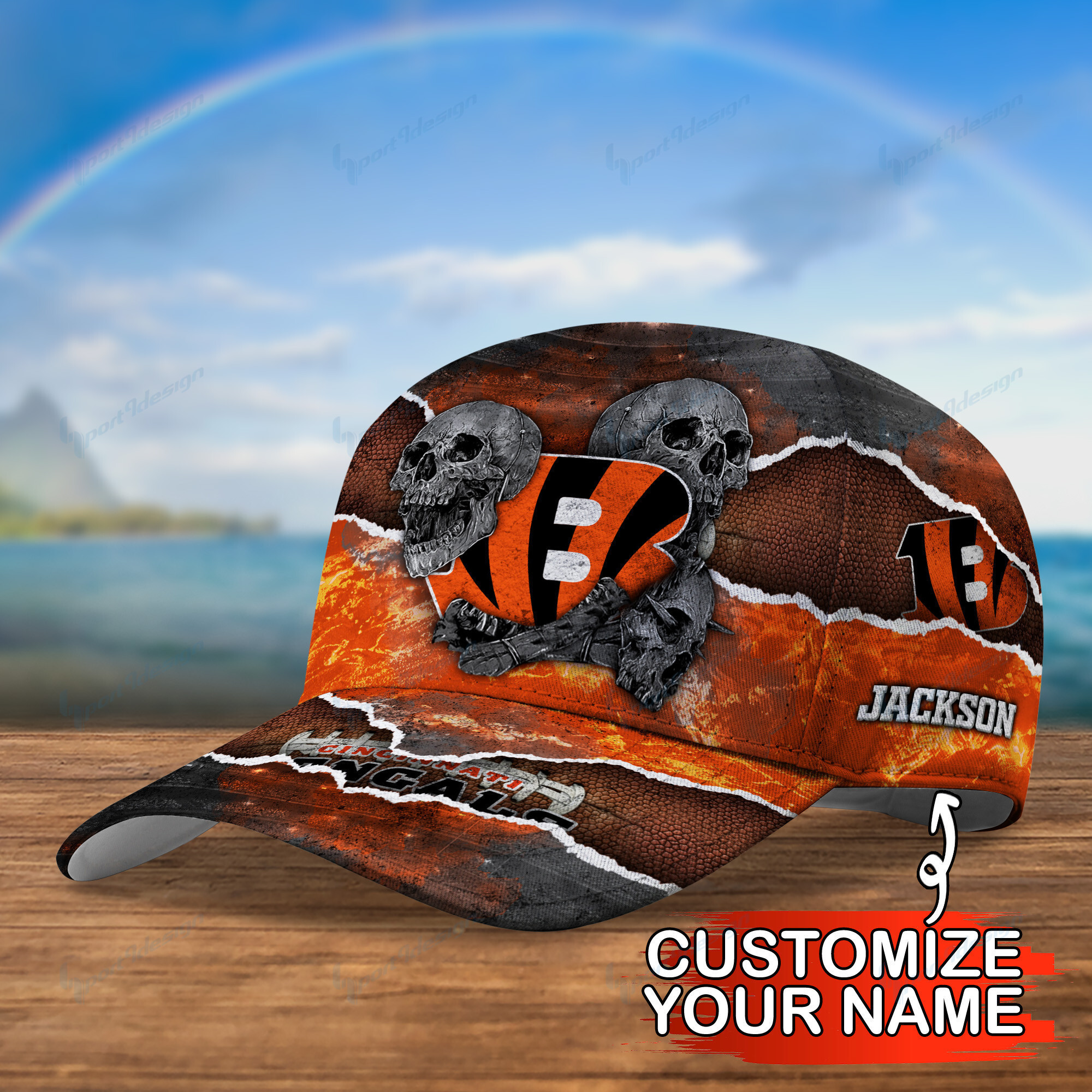 cincinnati bengals personalized classic cap bg663 1z4ll