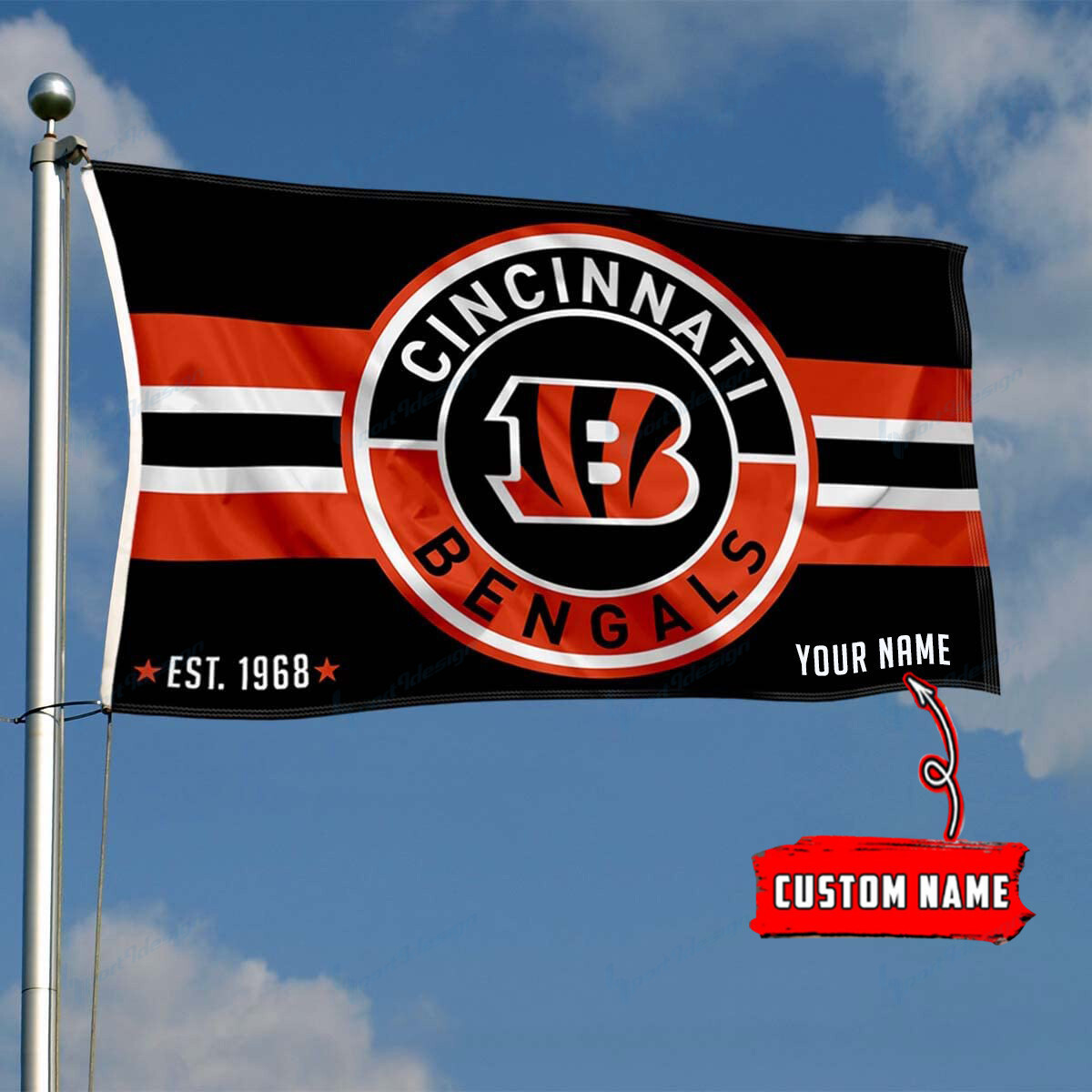 cincinnati bengals personalized flag 173 ymtfr