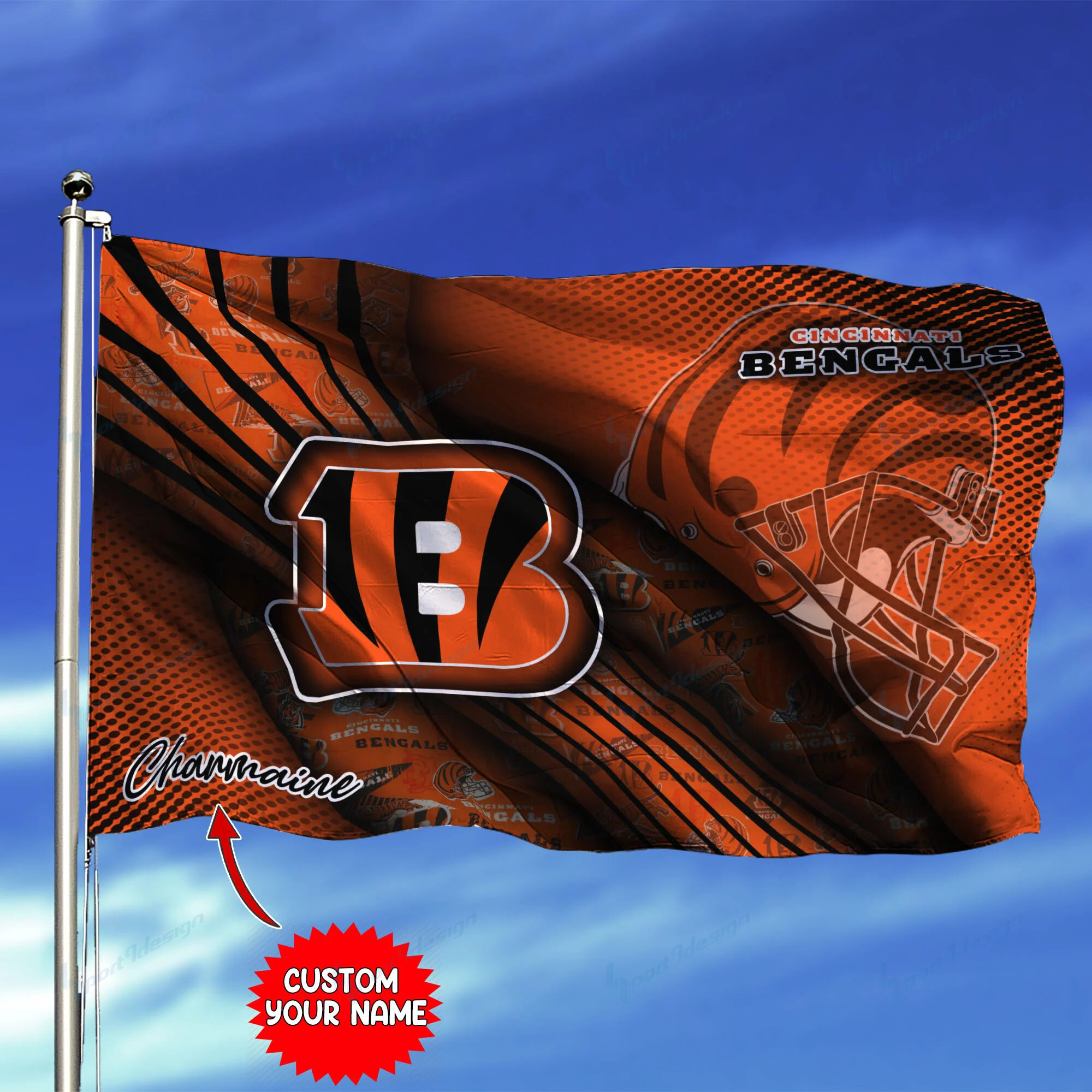 cincinnati bengals personalized flag 212 fnpkw