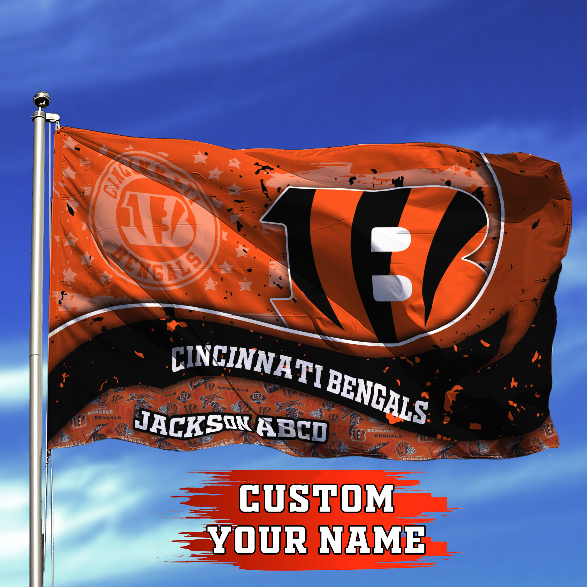 cincinnati bengals personalized flag 311 0dl5r