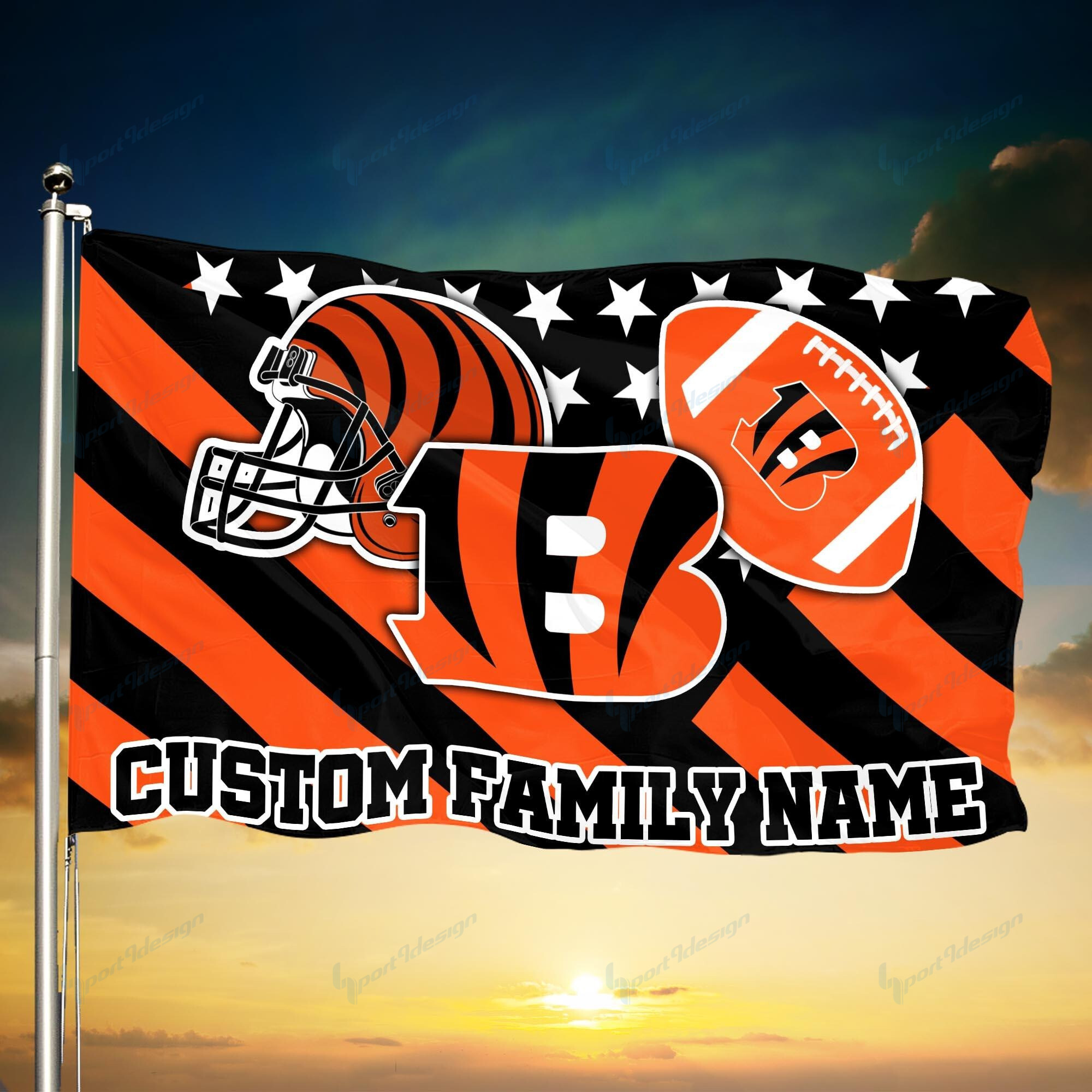 cincinnati bengals personalized flag 70 vhj4f